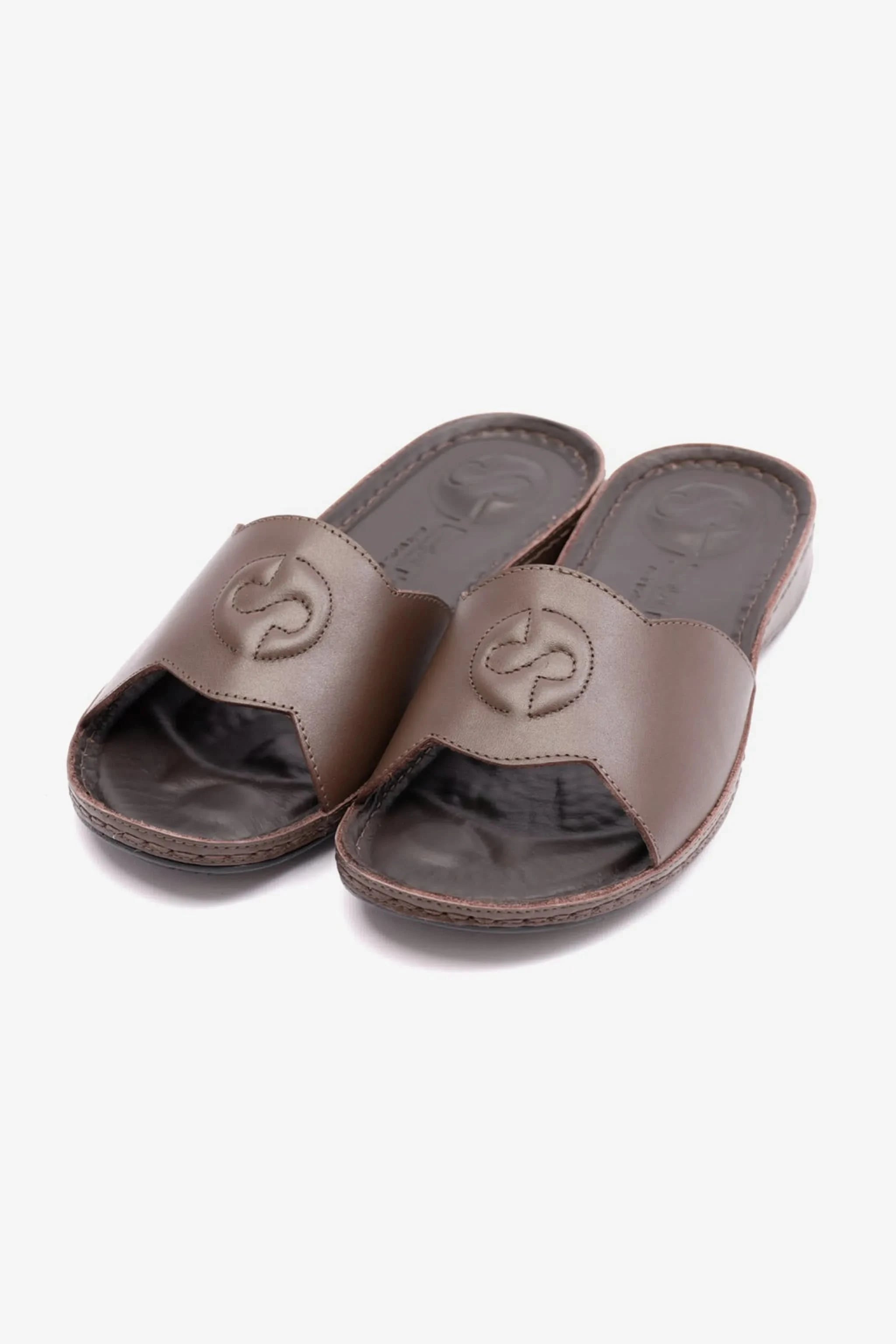 COMFORT PLUS ULTRA MASSAGE POINT SOFT NAPPA LADIES SANDAL BROWN - Seventy7
