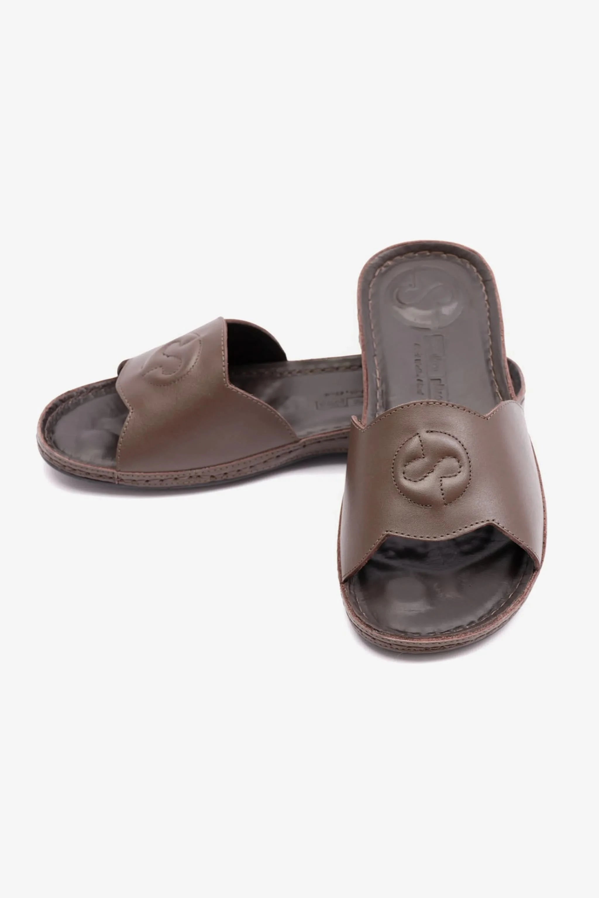 COMFORT PLUS ULTRA MASSAGE POINT SOFT NAPPA LADIES SANDAL BROWN - Seventy7