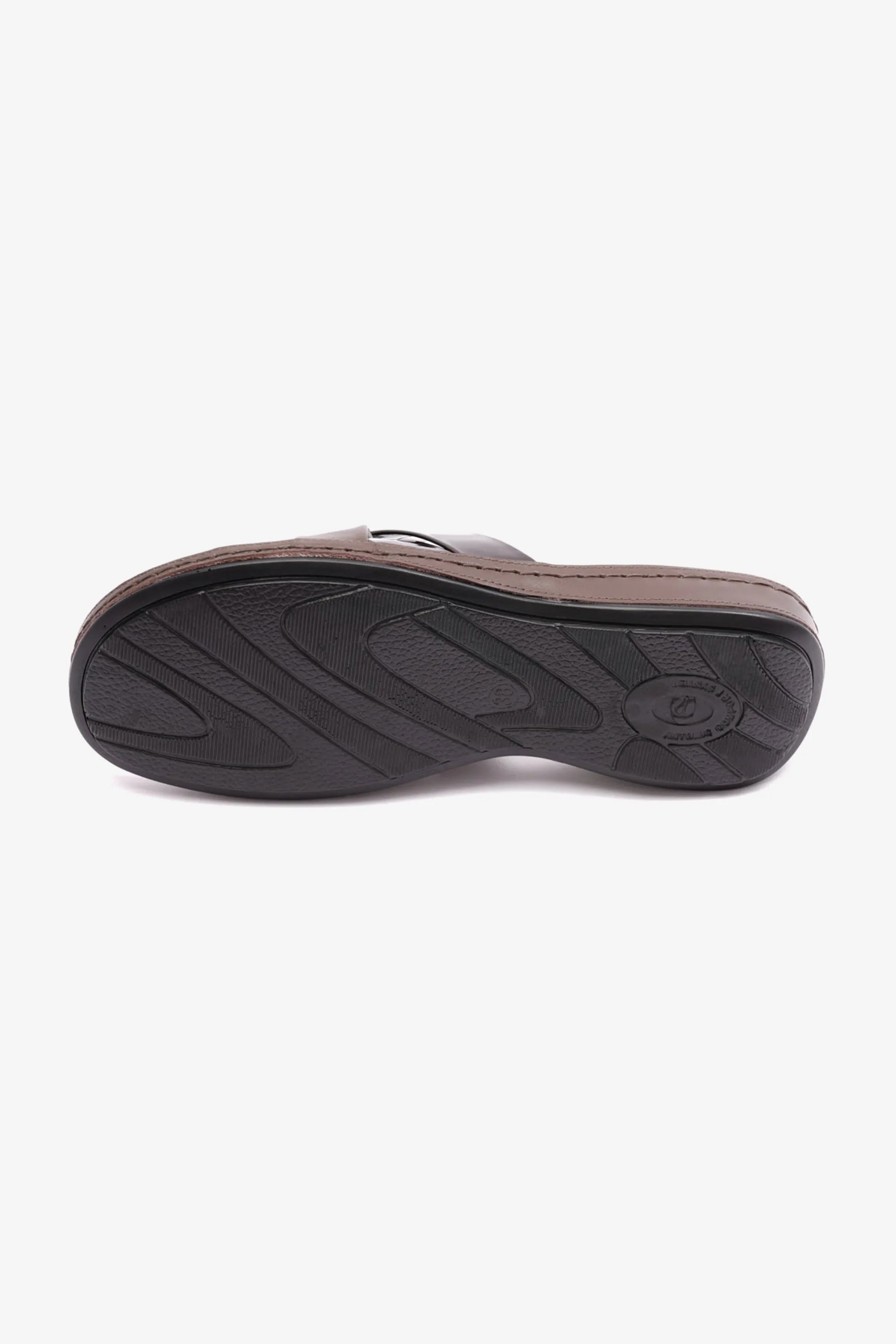 PATENT LEATHER COMFORT PLUS WOMENS SANDAL BROWN - Seventy7