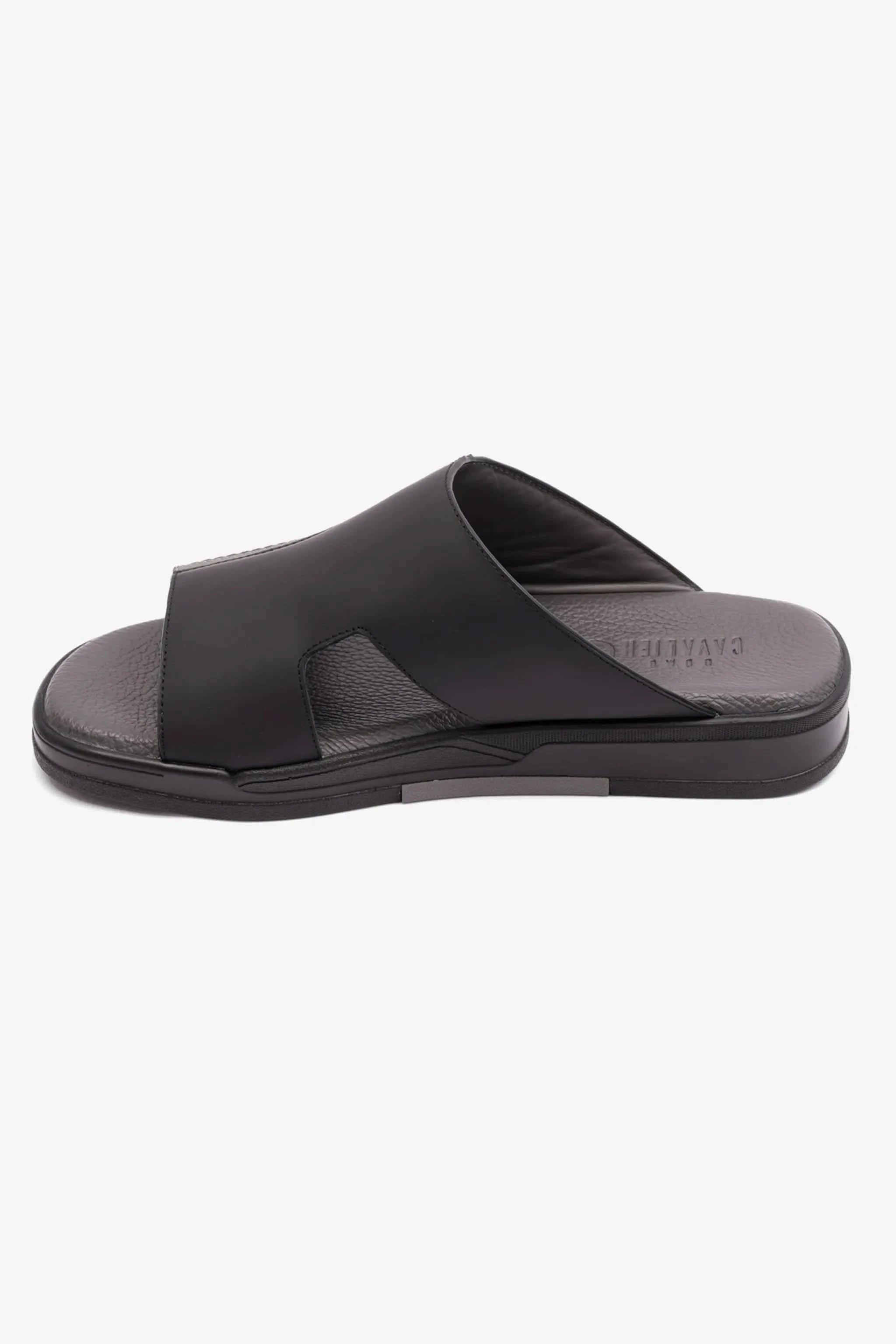 UOMO CAVALIER MENS ARABIC EXTRA CUSHIONED SANDALS BLACK - Seventy7