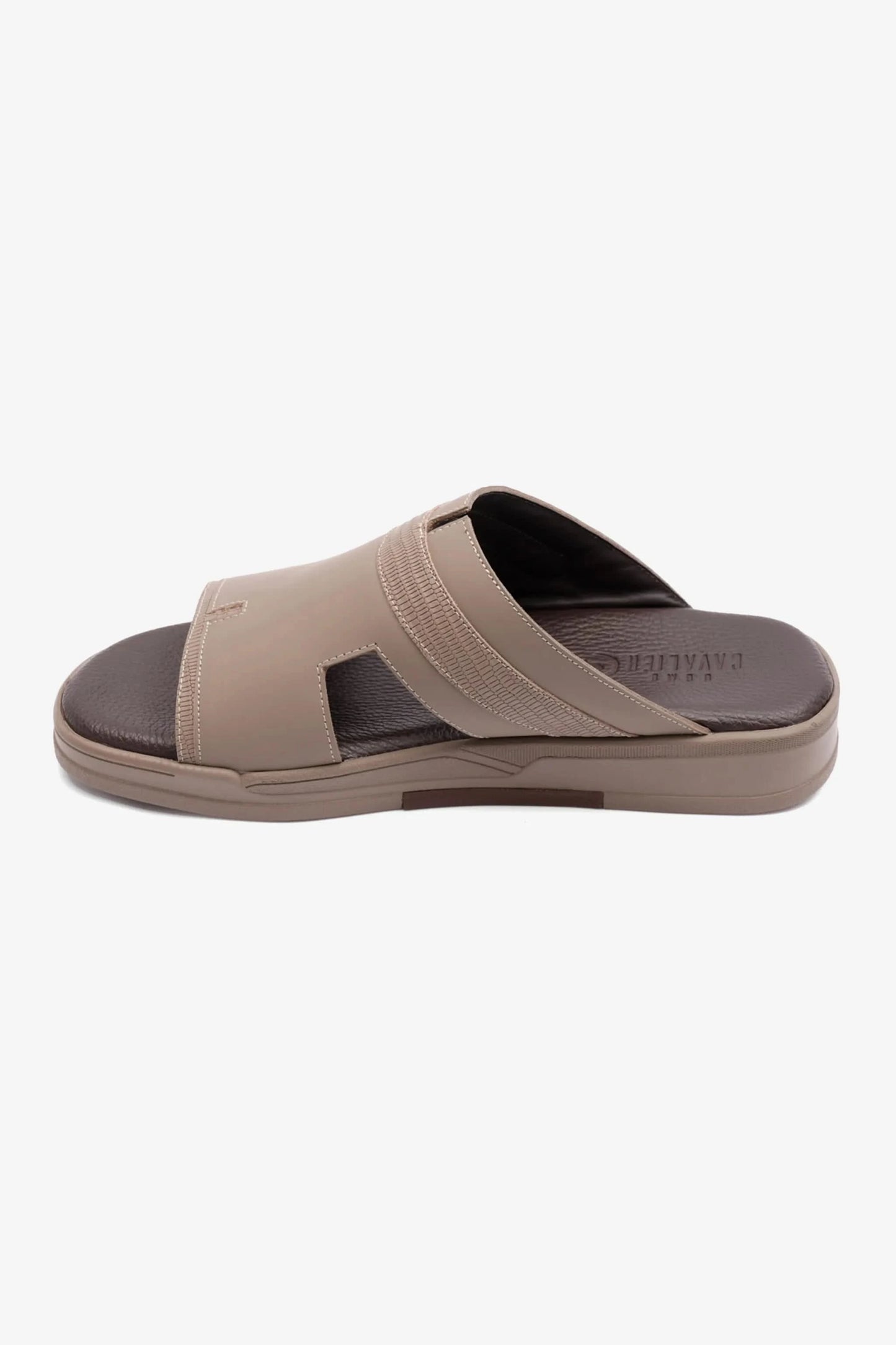 UOMO CAVALIER EXTRA CUSHIONED STYLISH TRIM MENS SANDALS STONE - Seventy7