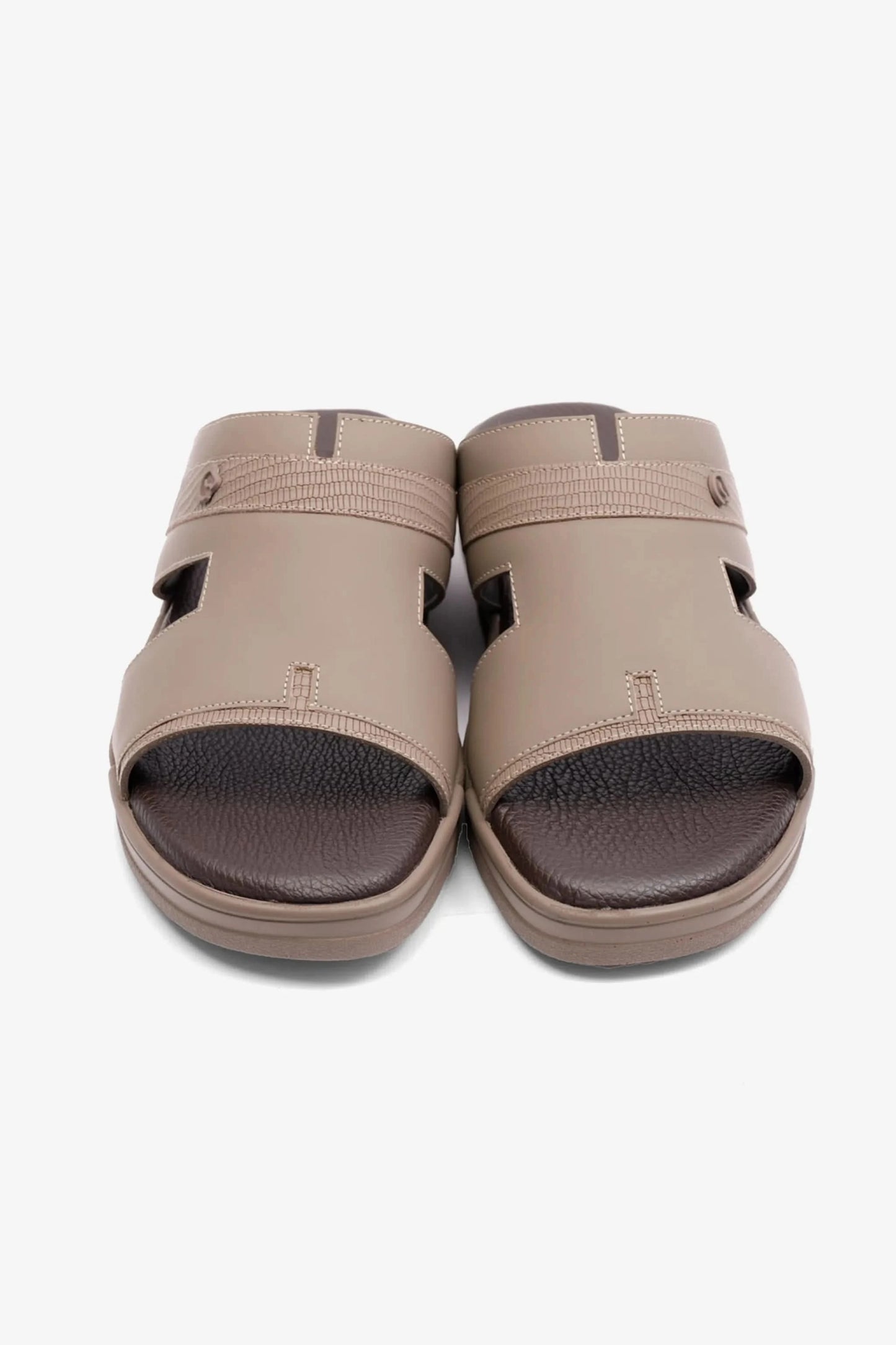 UOMO CAVALIER EXTRA CUSHIONED STYLISH TRIM MENS SANDALS STONE - Seventy7
