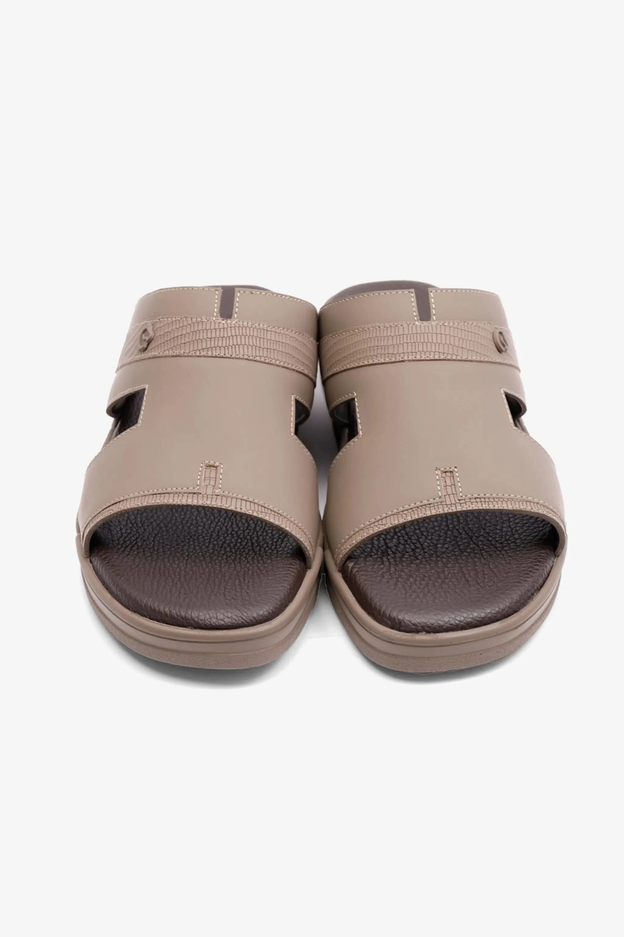 UOMO CAVALIER EXTRA CUSHIONED STYLISH TRIM MENS SANDALS STONE - Seventy7