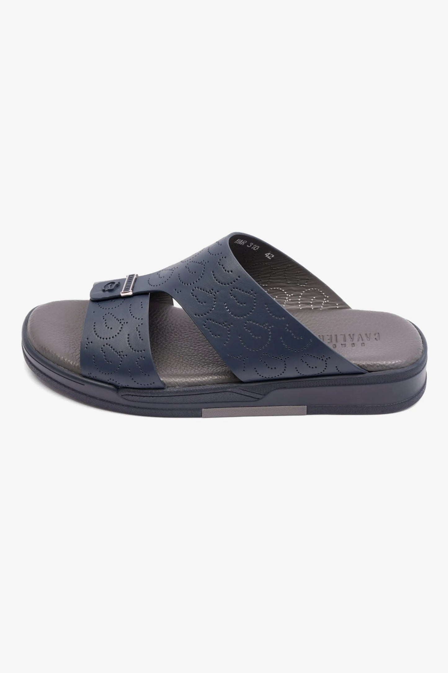 UOMO CAVALIER MENS ARABIC STYLISH TRIM SANDALS NAVY - Seventy7