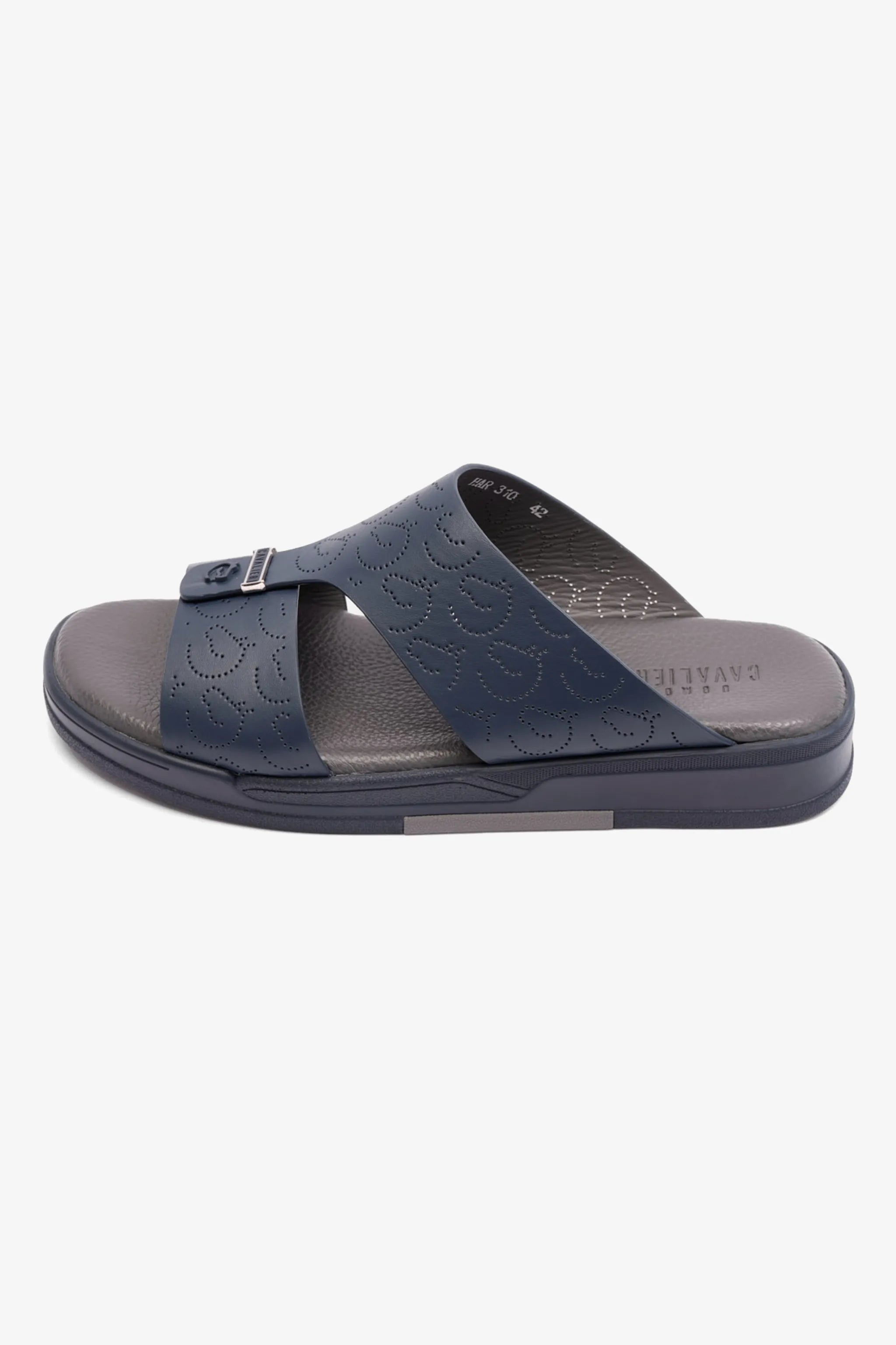 UOMO CAVALIER MENS ARABIC STYLISH TRIM SANDALS NAVY - Seventy7