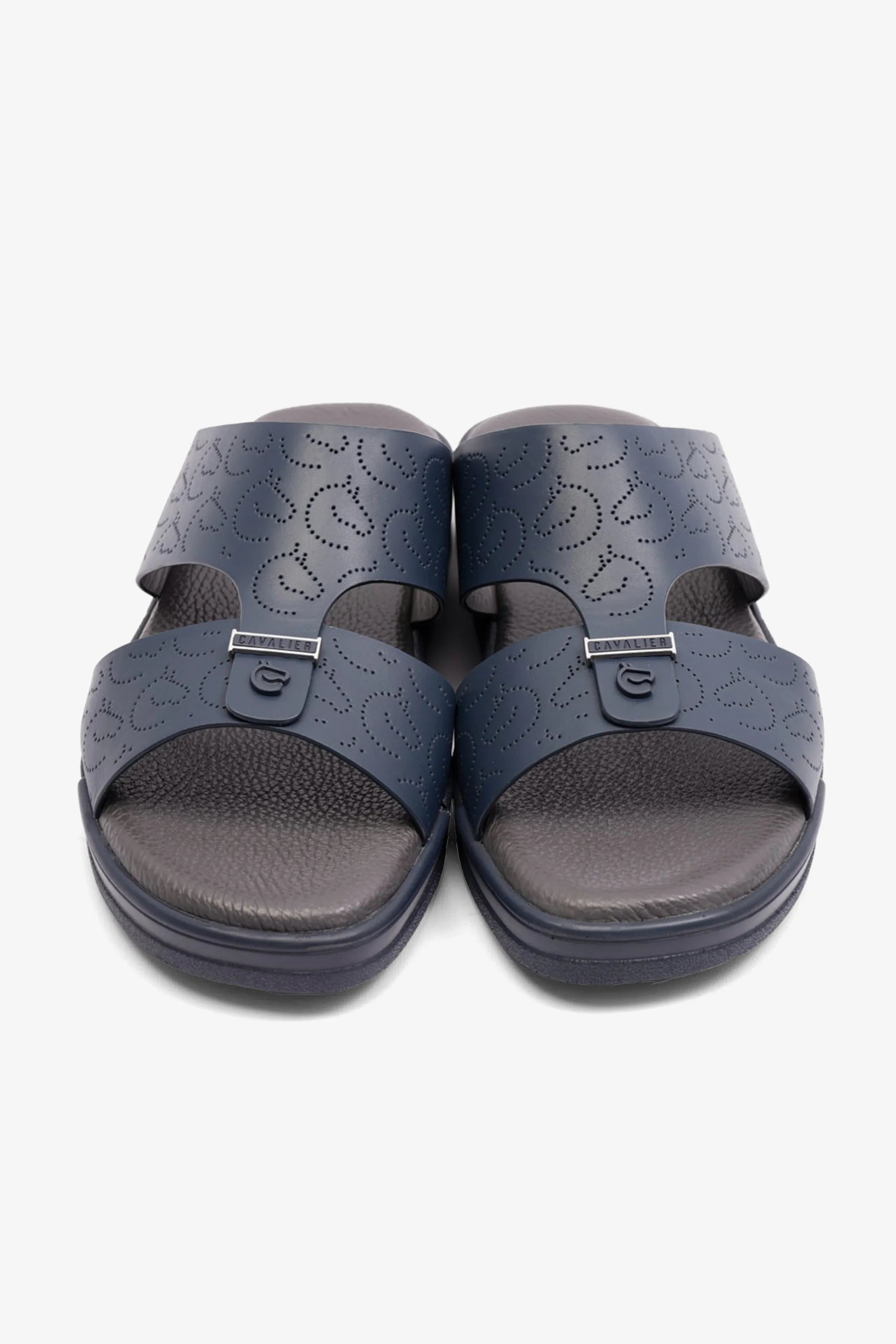 UOMO CAVALIER MENS ARABIC STYLISH TRIM SANDALS NAVY - Seventy7