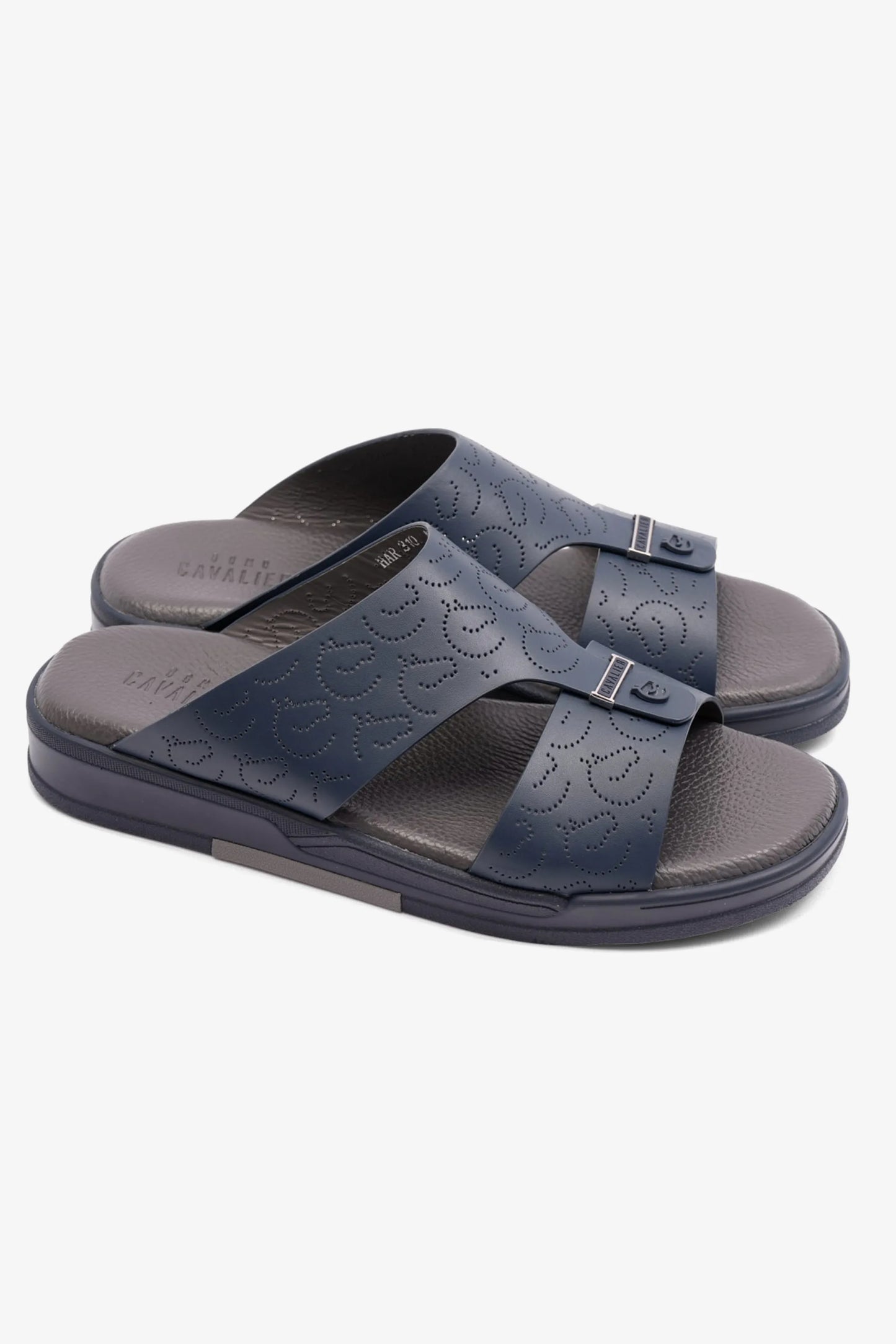 UOMO CAVALIER MENS ARABIC STYLISH TRIM SANDALS NAVY - Seventy7