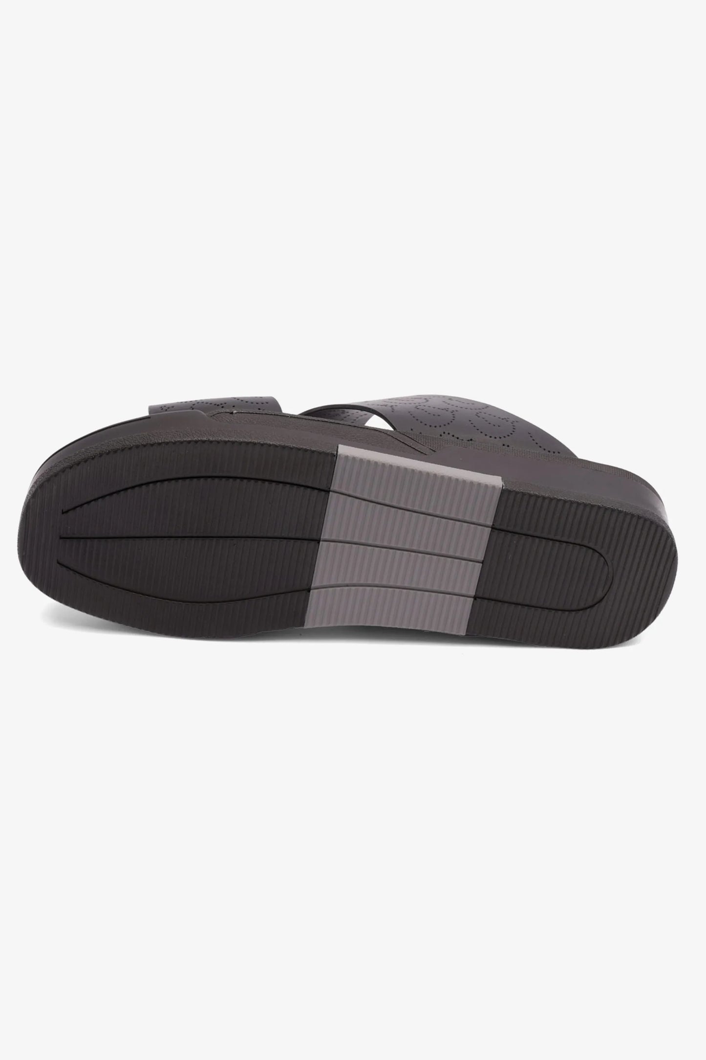 UOMO CAVALIER MENS ARABIC STYLISH TRIM SANDALS BLACK - Seventy7