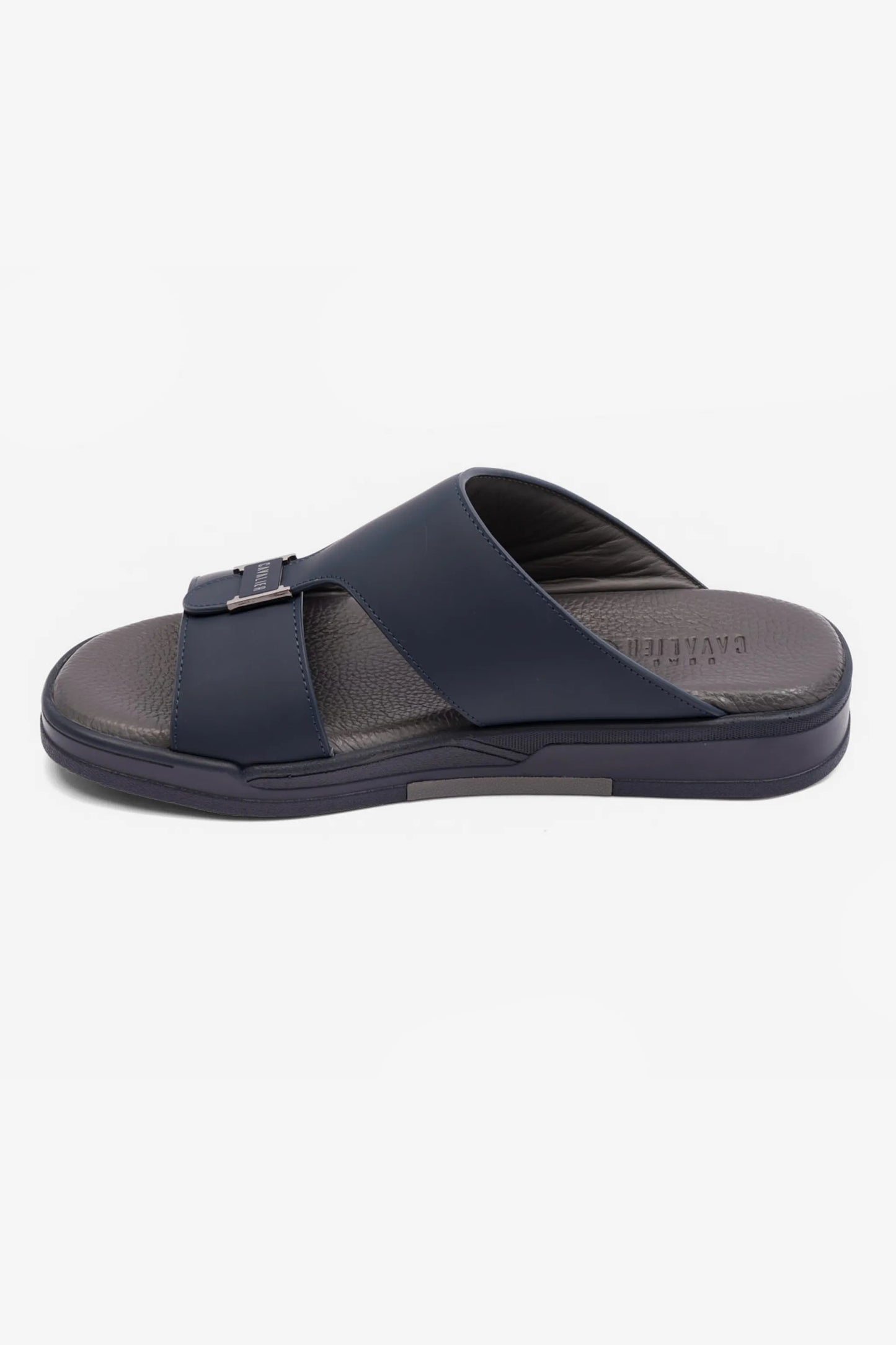 UOMO CAVALIER MENS ARABIC MATTE LEATHER SANDALS NAVY - Seventy7