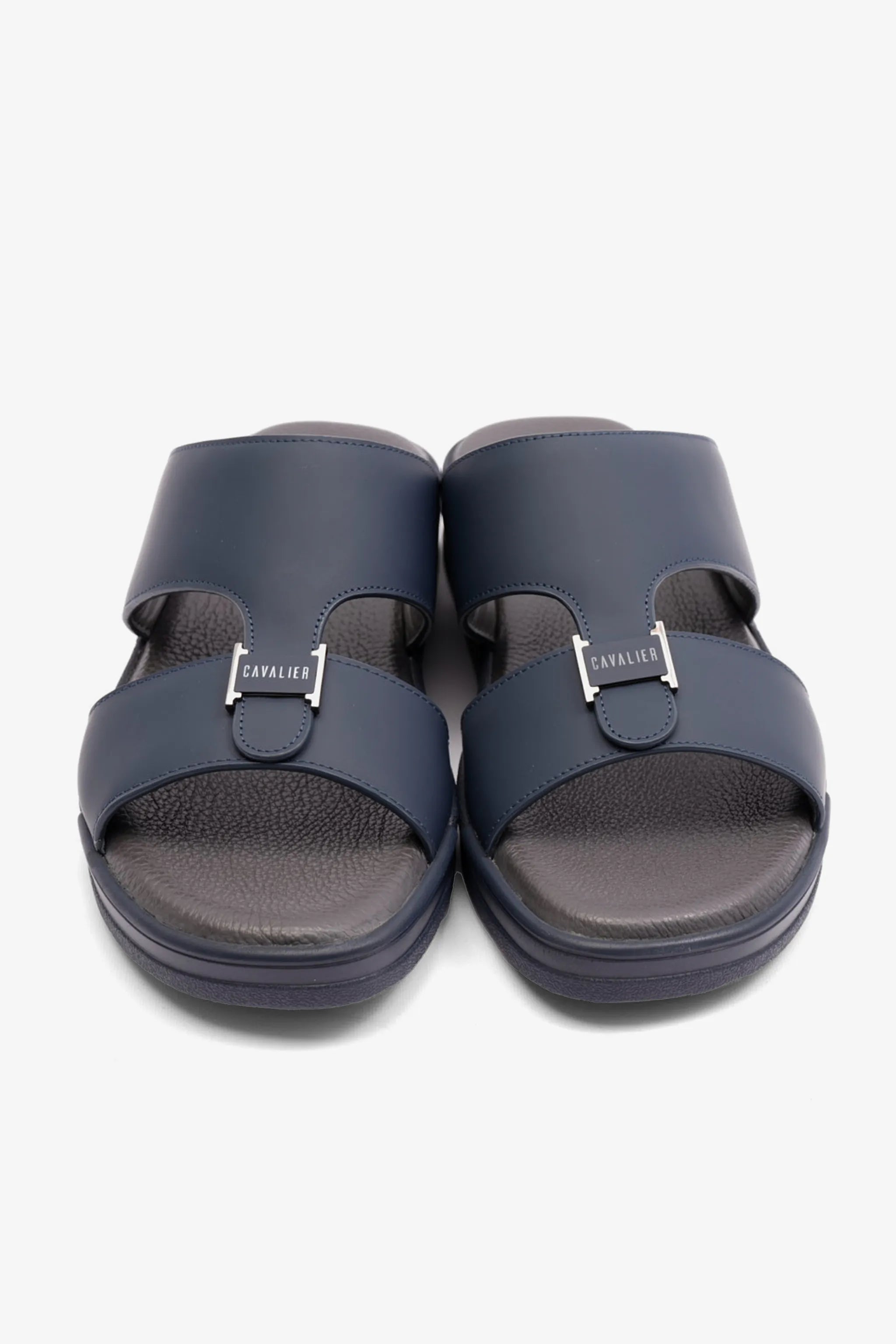 UOMO CAVALIER MENS ARABIC MATTE LEATHER SANDALS NAVY - Seventy7
