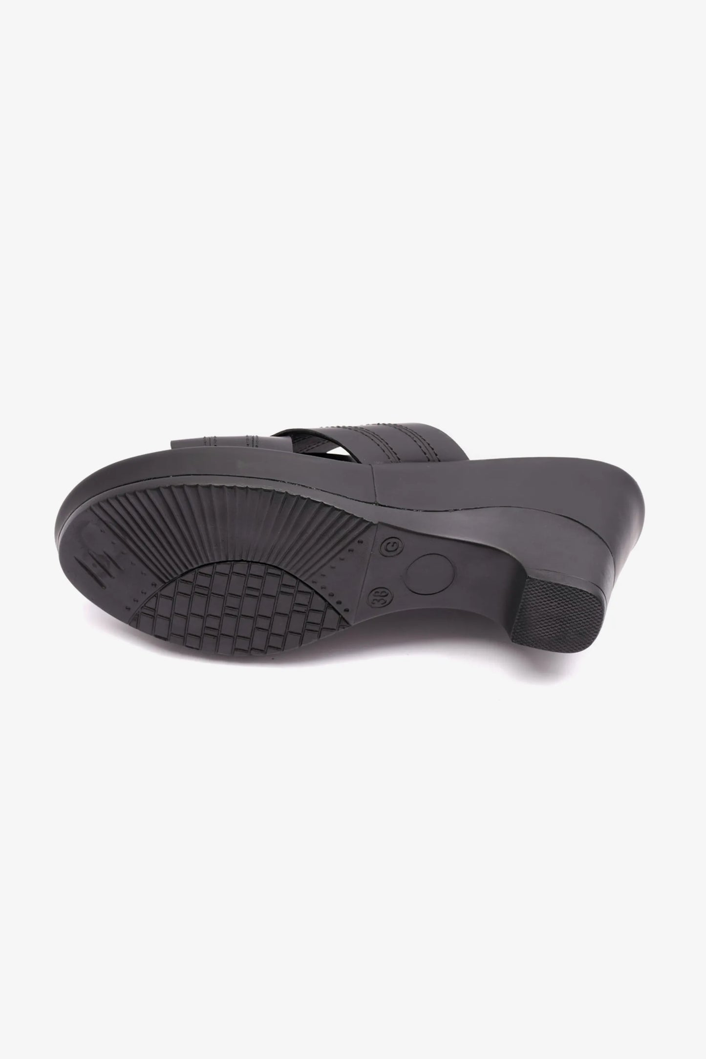 COMFORT PLUS WOMENS SANDAL WITH HIGH HEELS BLACK - Seventy7