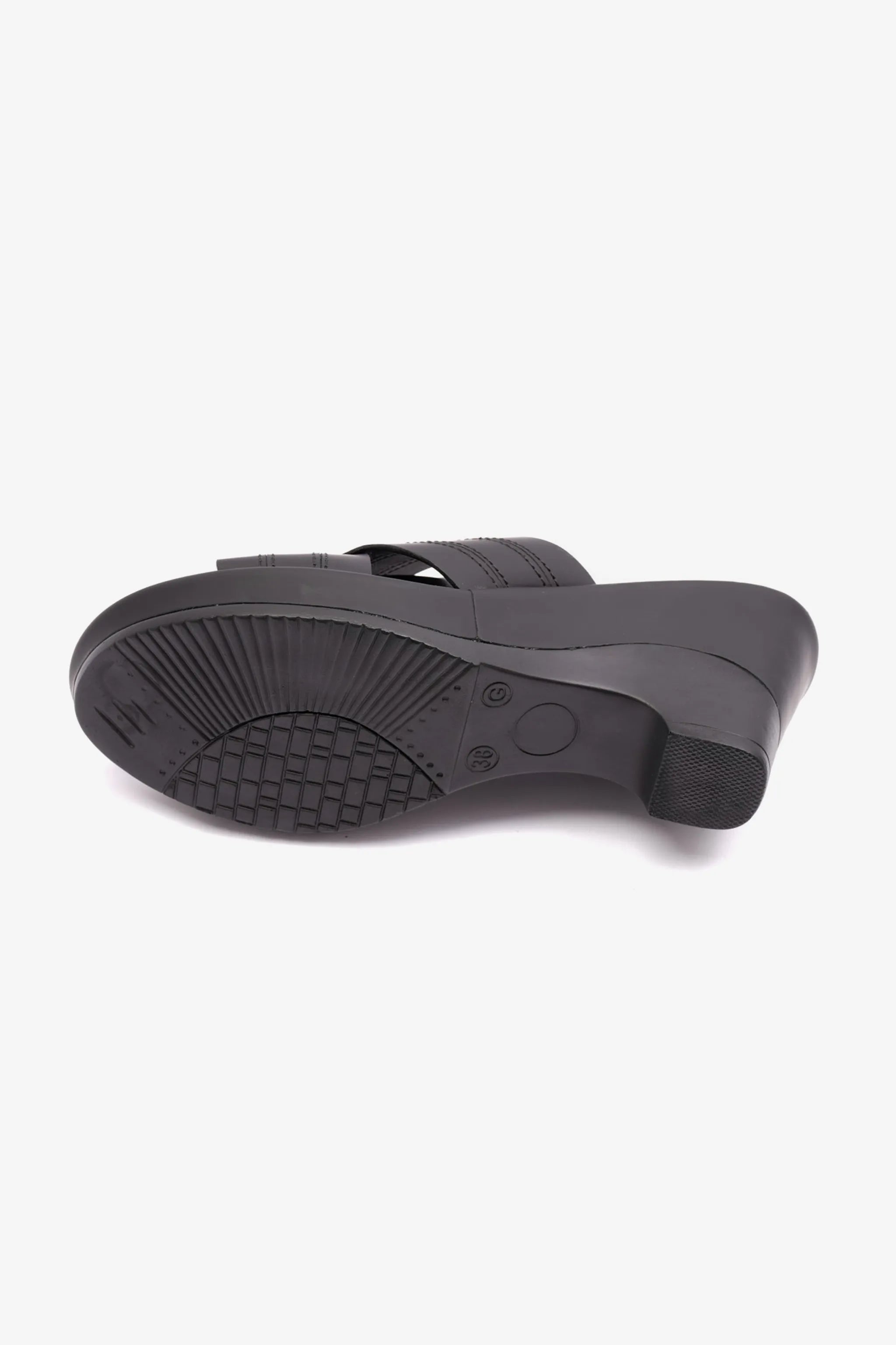 COMFORT PLUS WOMENS SANDAL WITH HIGH HEELS BLACK - Seventy7