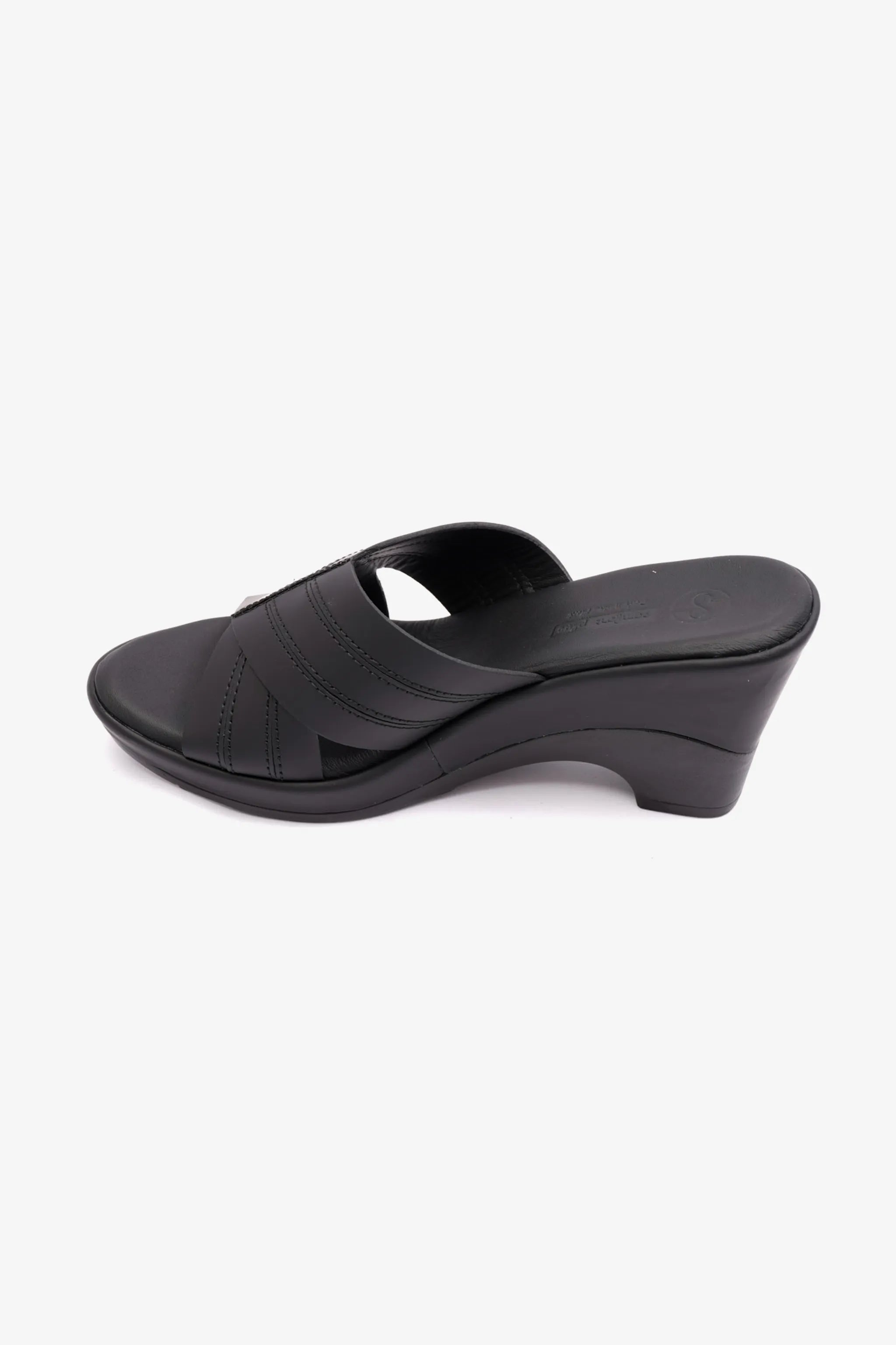 COMFORT PLUS WOMENS SANDAL WITH HIGH HEELS BLACK - Seventy7