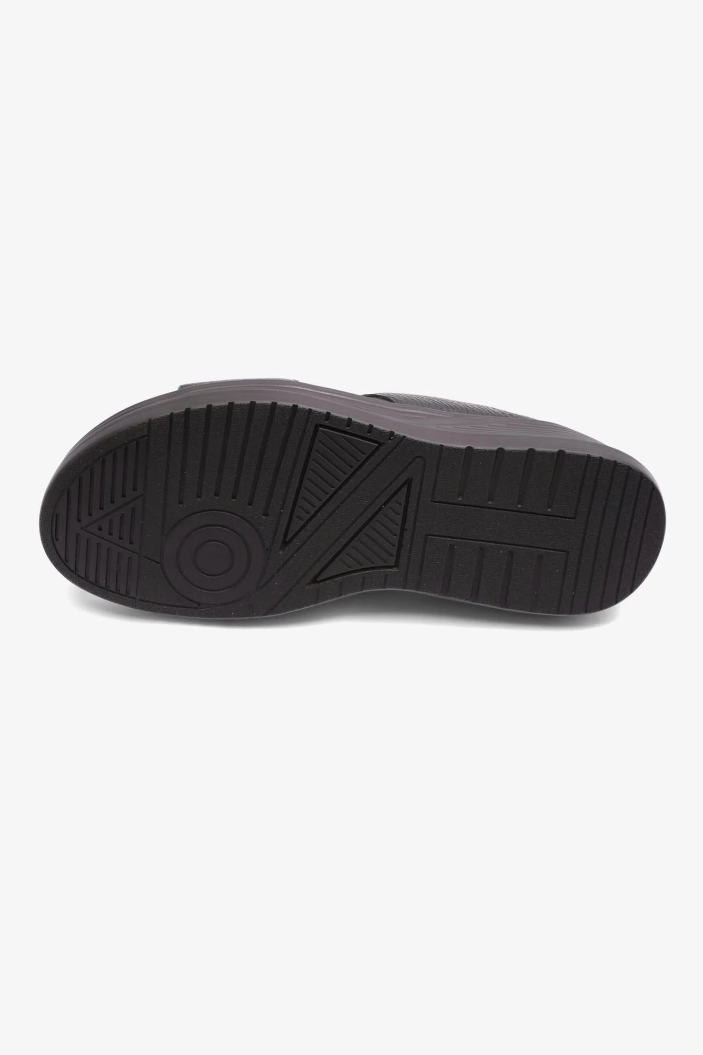 UOMO CAVAILER EMBOSSED LEATHER MENS SANDAL SUN BLACK - Seventy7