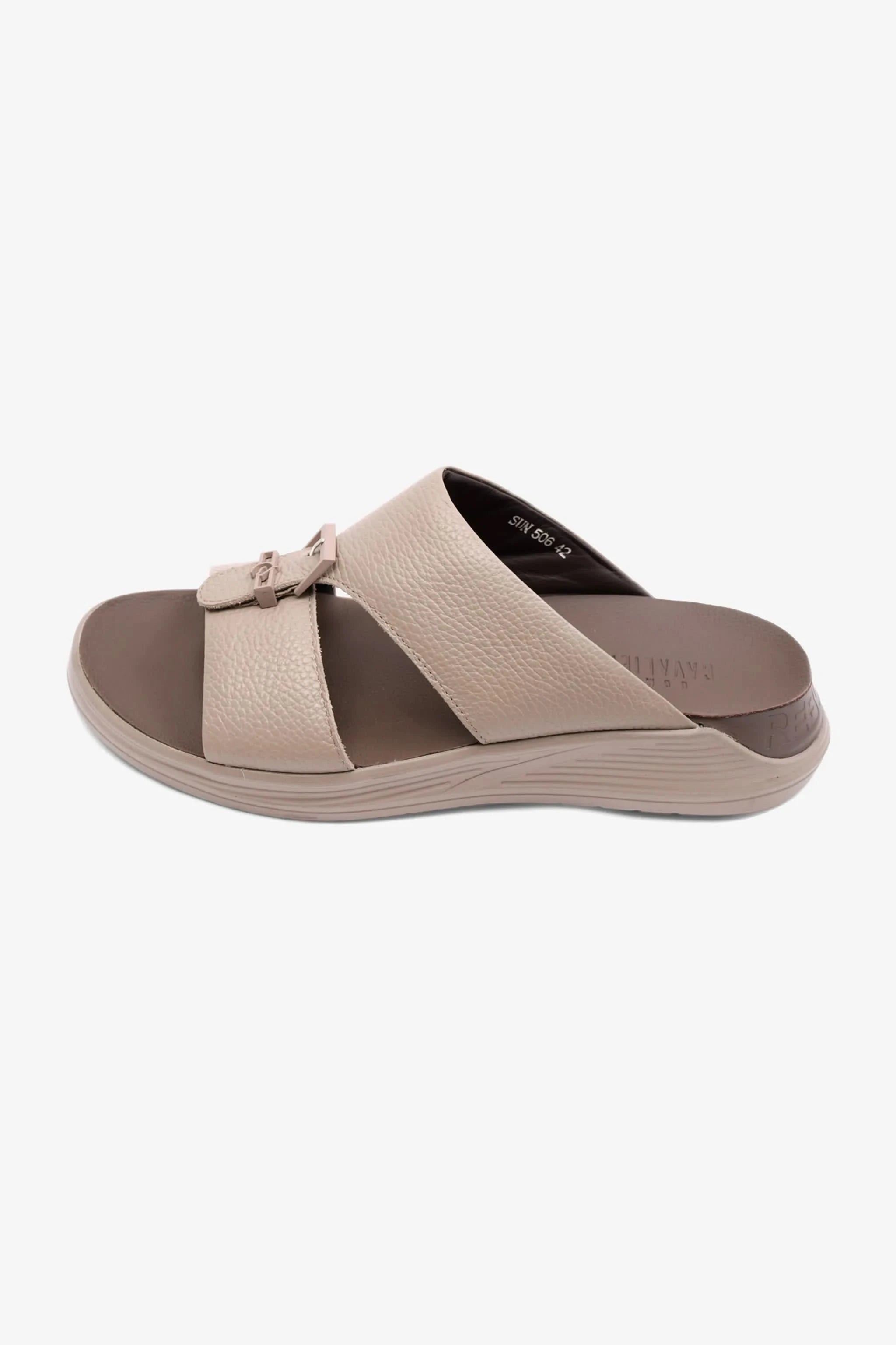 UOMO CAVALIER  EMBOSSED LEATHER MENS SANDAL SUN FOSSILE - Seventy7
