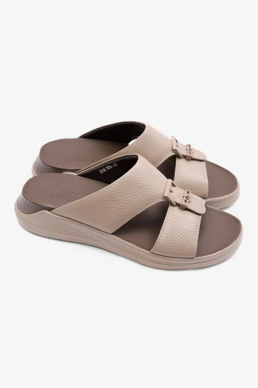 UOMO CAVALIER  EMBOSSED LEATHER MENS SANDAL SUN FOSSILE - Seventy7