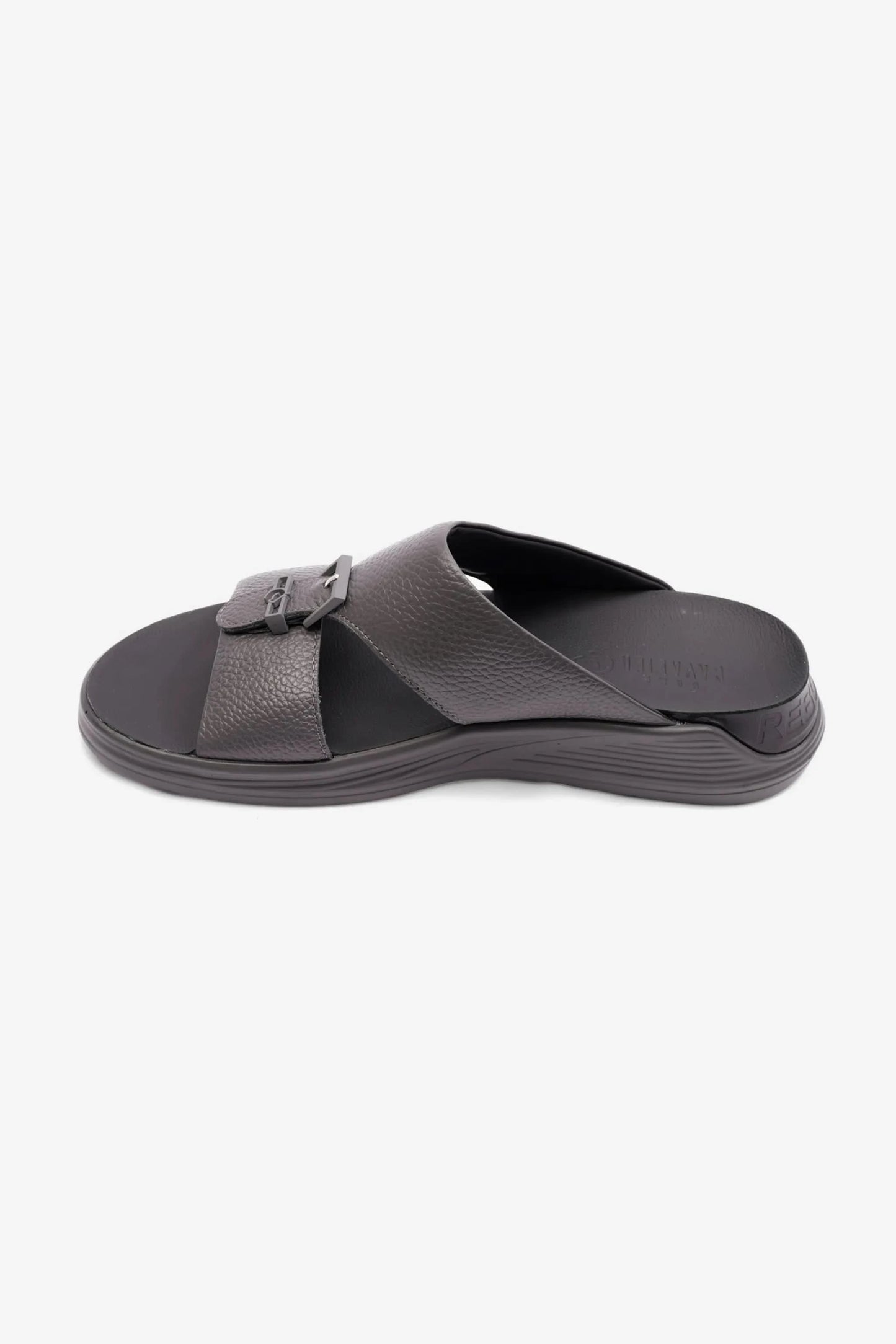 UOMO CAVAILER EMBOSSED LEATHER MENS SANDAL SUN ASFALTO - Seventy7