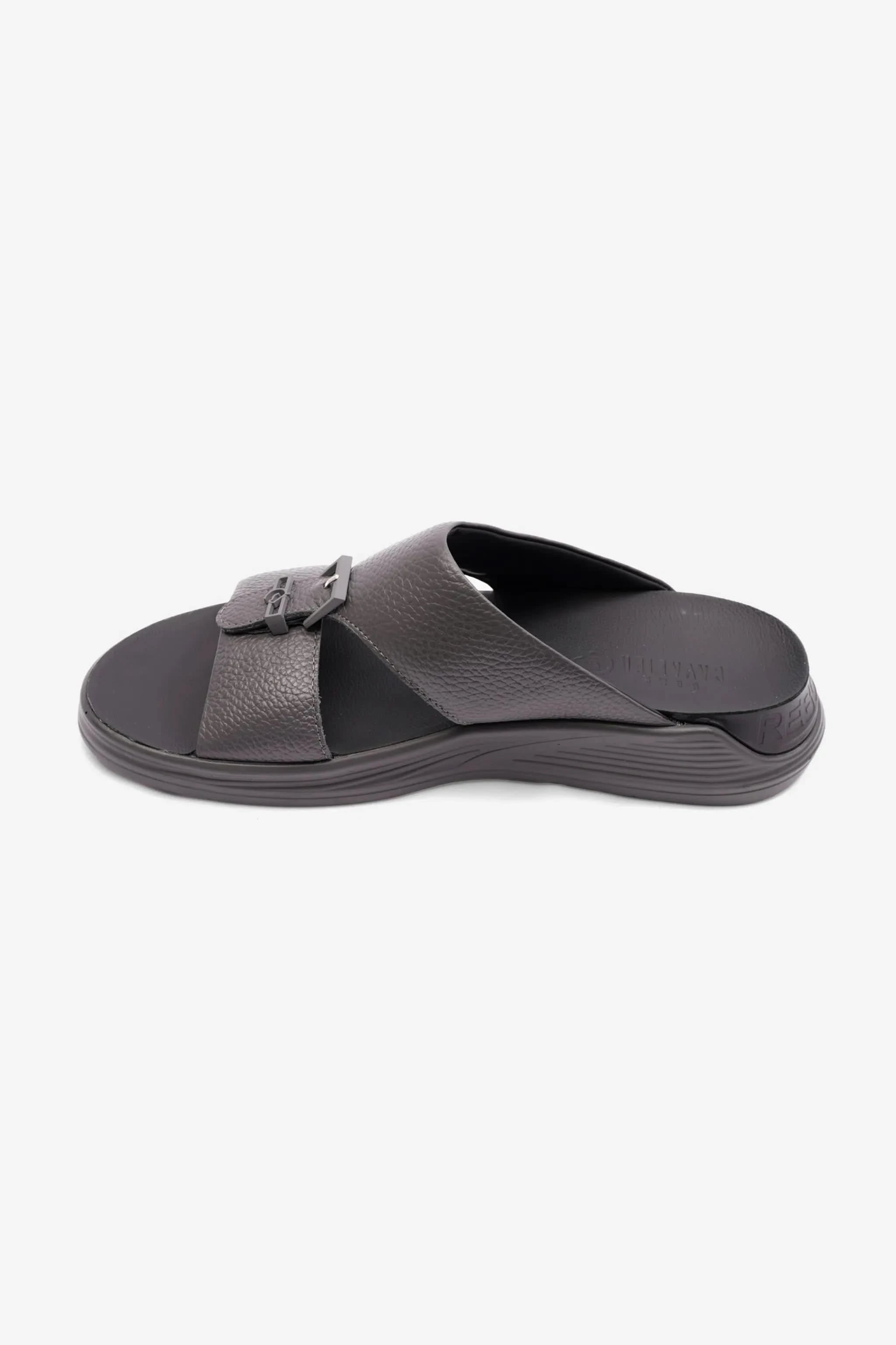 UOMO CAVAILER EMBOSSED LEATHER MENS SANDAL SUN ASFALTO - Seventy7