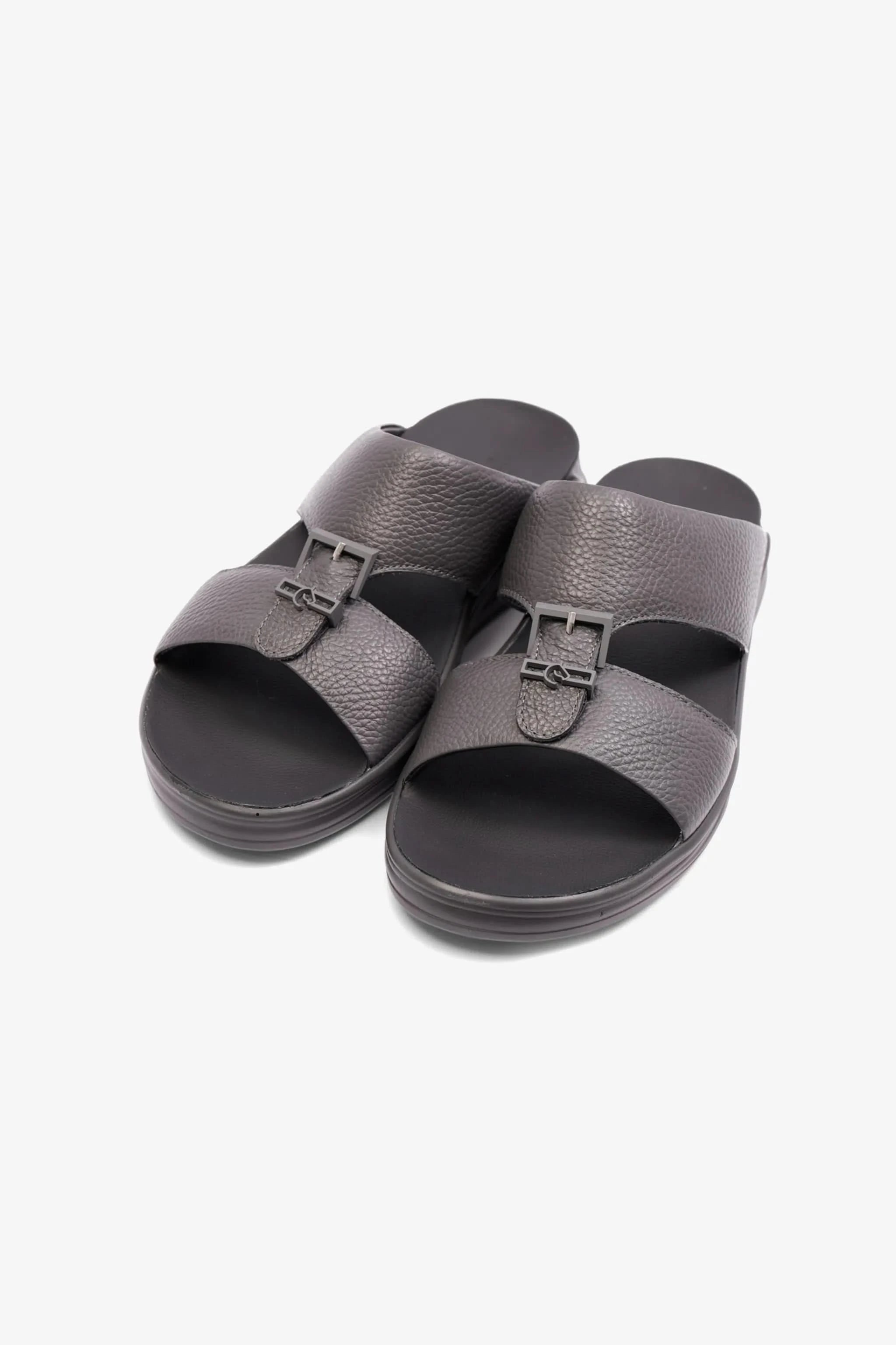 UOMO CAVAILER EMBOSSED LEATHER MENS SANDAL SUN ASFALTO - Seventy7