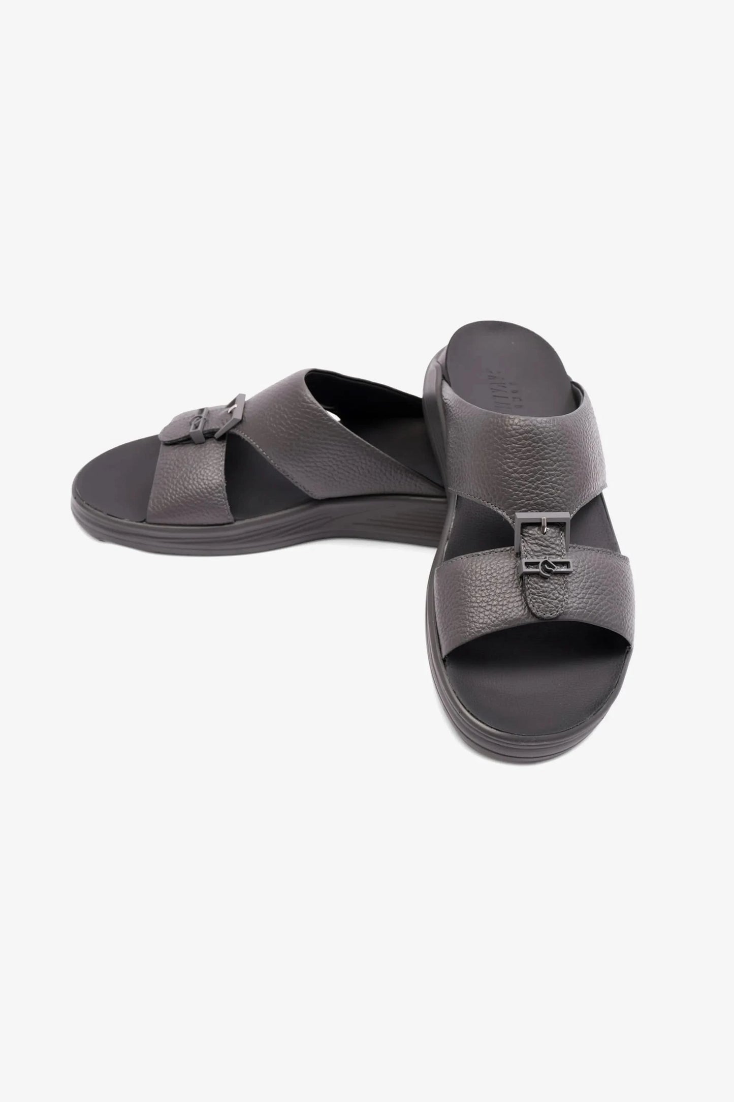 UOMO CAVAILER EMBOSSED LEATHER MENS SANDAL SUN ASFALTO - Seventy7