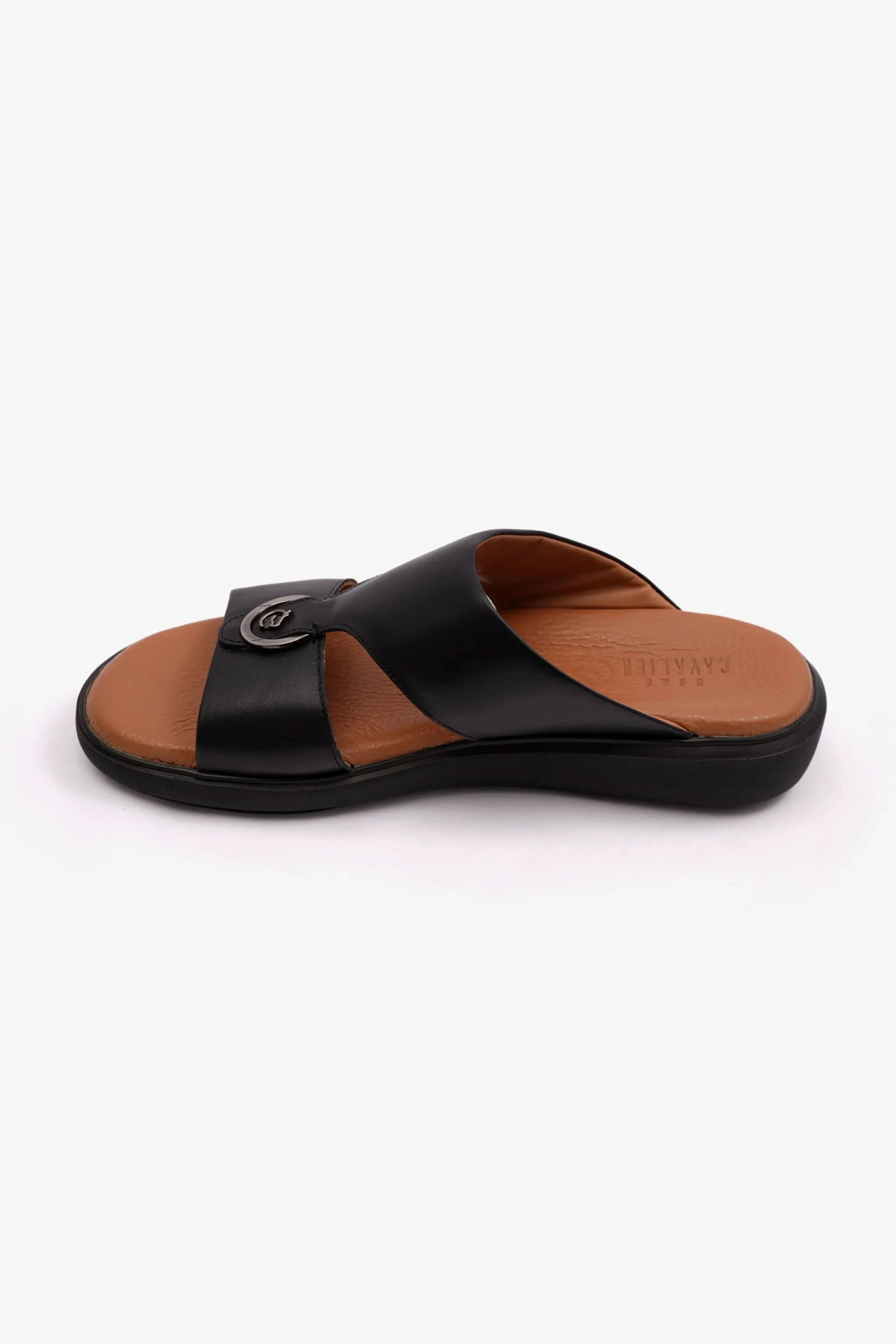 CAVALIER MENS ARABIC SOFT NAPPA SANDALS BLACK - Seventy7