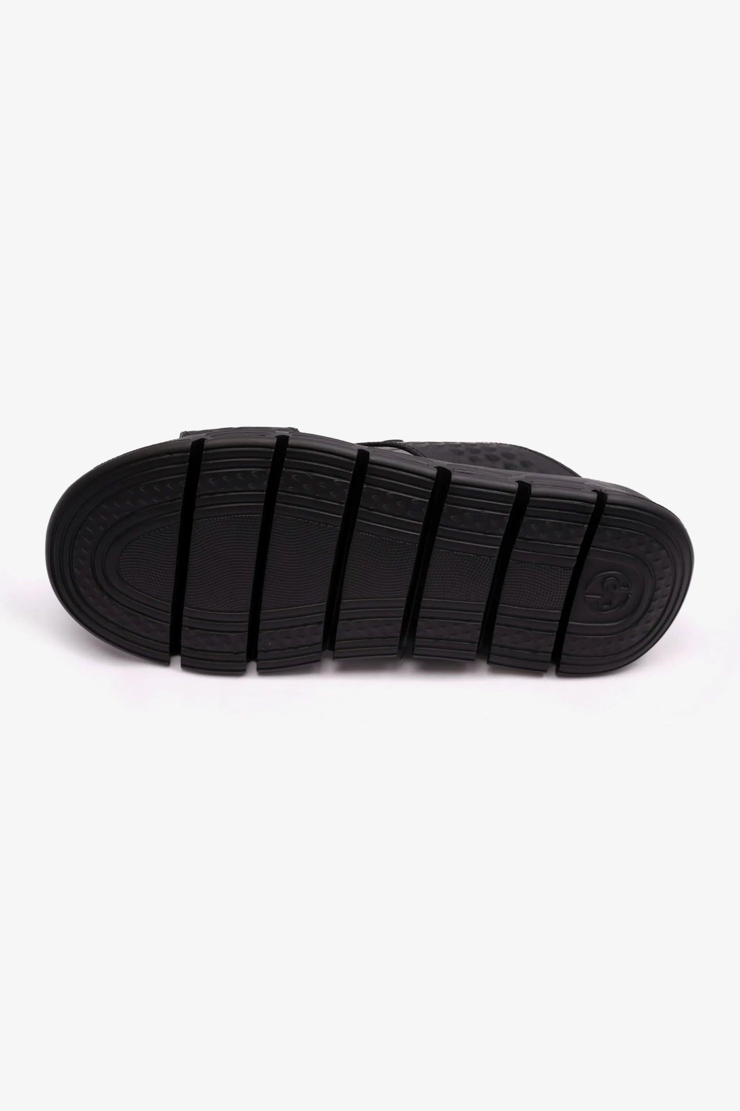EMBOSSED ARABIC LEATHER MENS SANDAL COMFORT PLUS BLACK - Seventy7