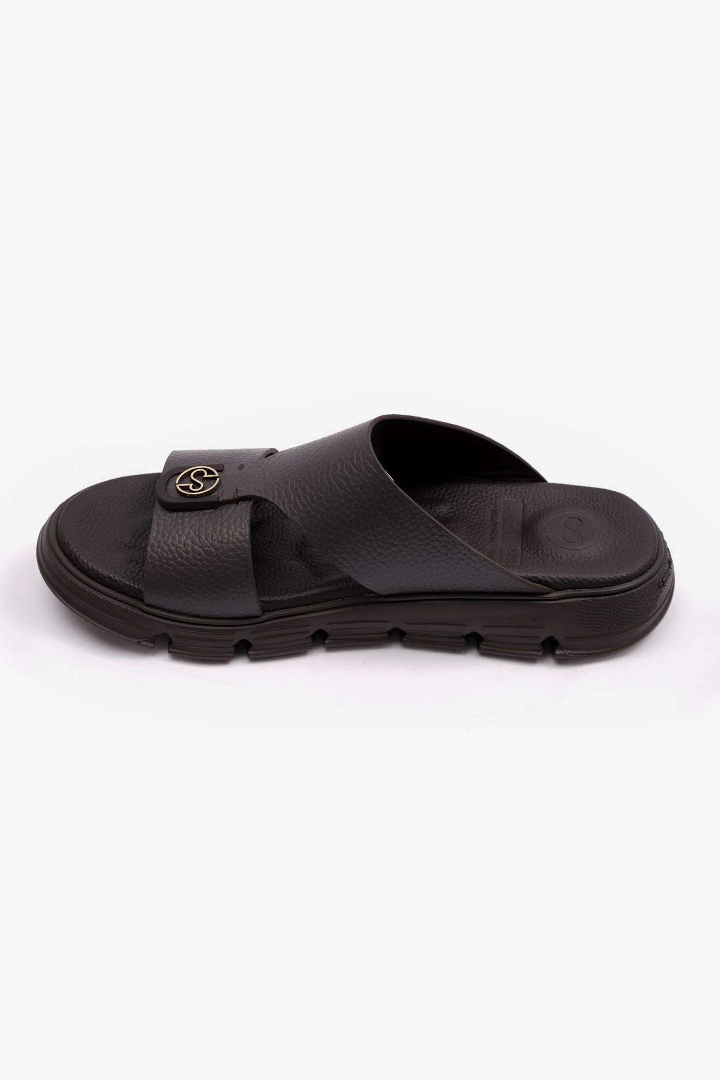 COMFORT PLUS MENS ARABIC SOFT MILLED SANDAL BROWN - Seventy7