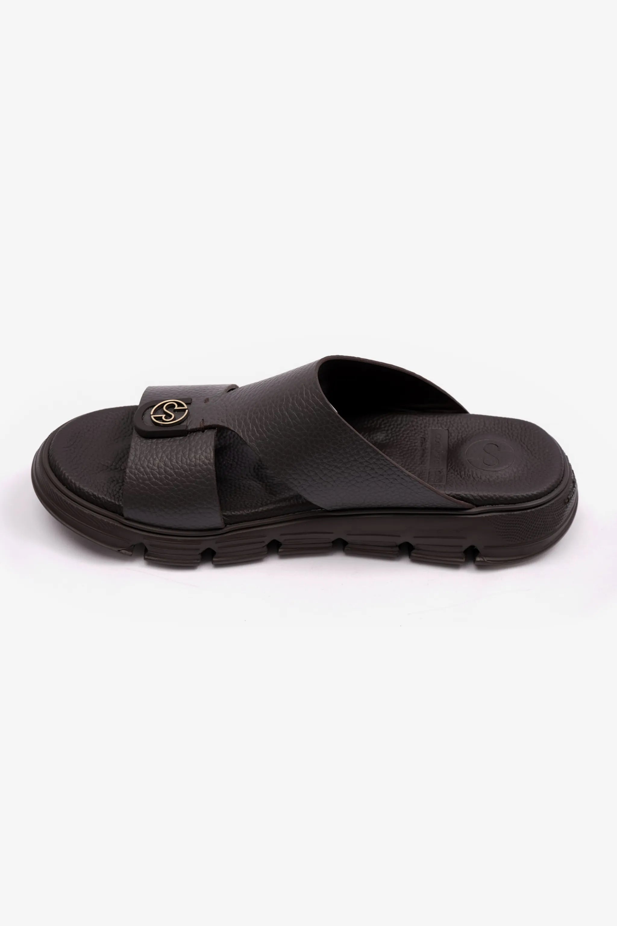 COMFORT PLUS MENS ARABIC SOFT MILLED SANDAL BROWN - Seventy7