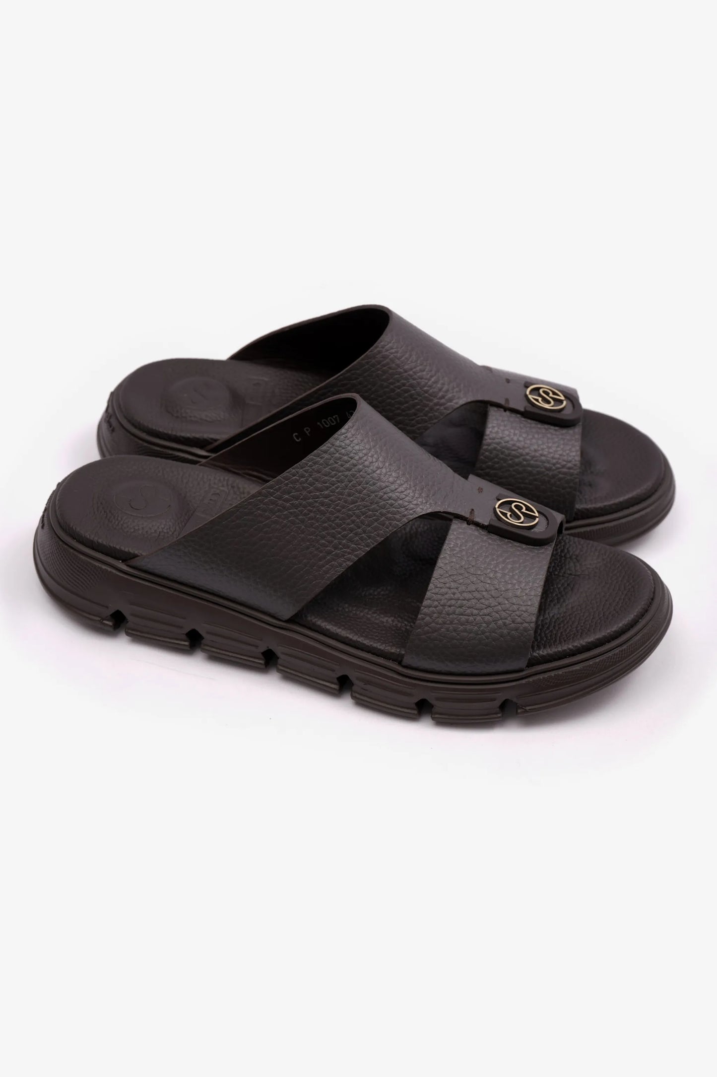 COMFORT PLUS MENS ARABIC SOFT MILLED SANDAL BROWN - Seventy7