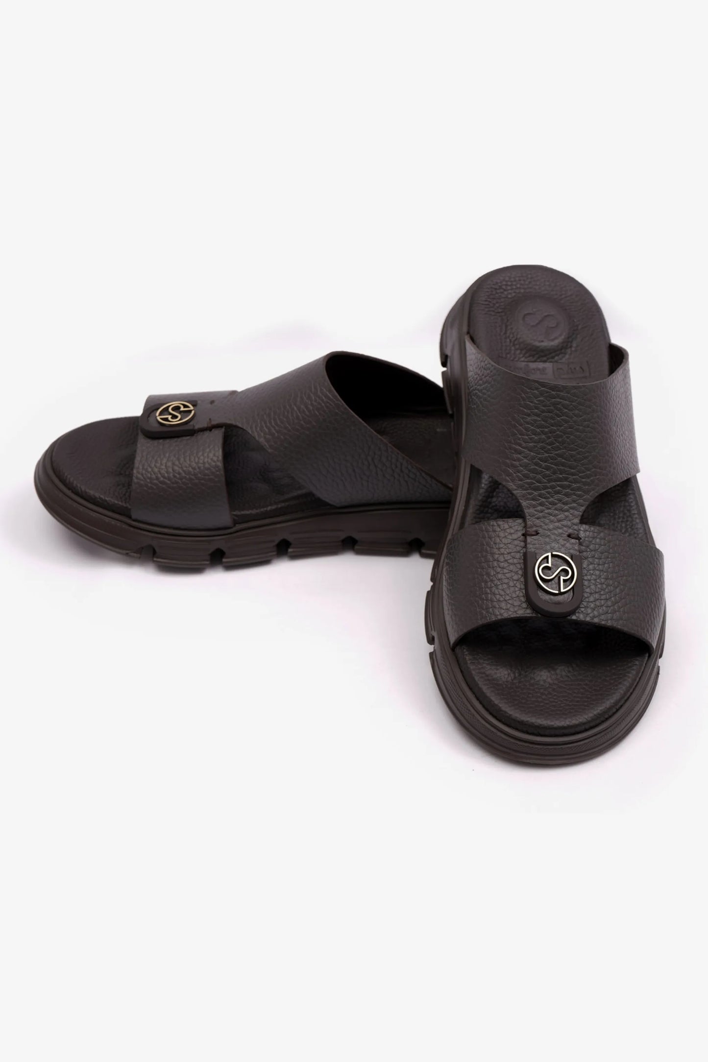 COMFORT PLUS MENS ARABIC SOFT MILLED SANDAL BROWN - Seventy7