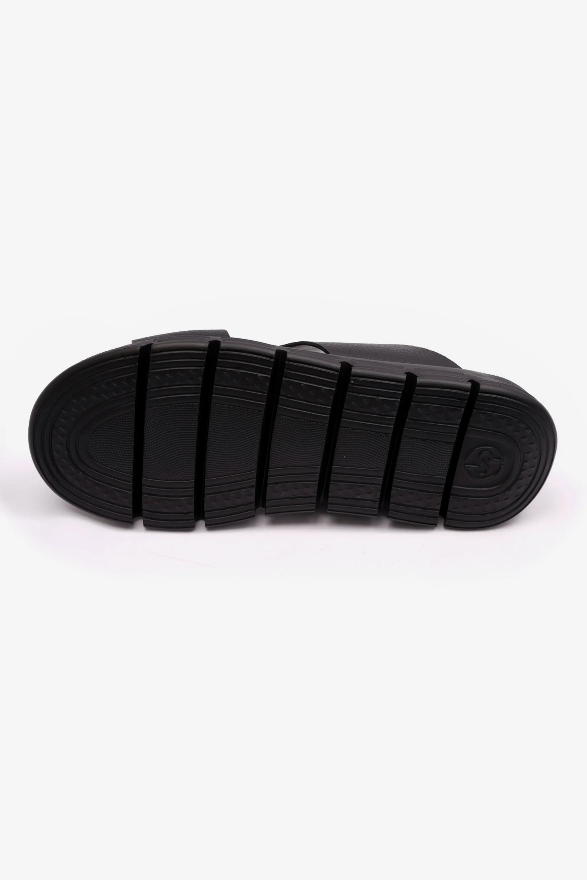 COMFORT PLUS MENS ARABIC SOFT MILLED SANDAL BLACK - Seventy7