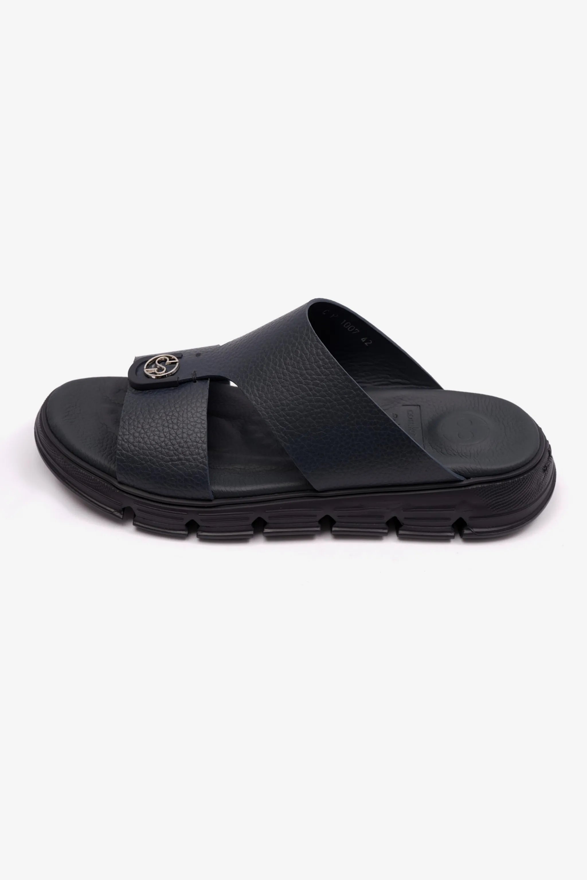 COMFORT PLUS MENS ARABIC SOFT MILLED SANDAL NAVY - Seventy7