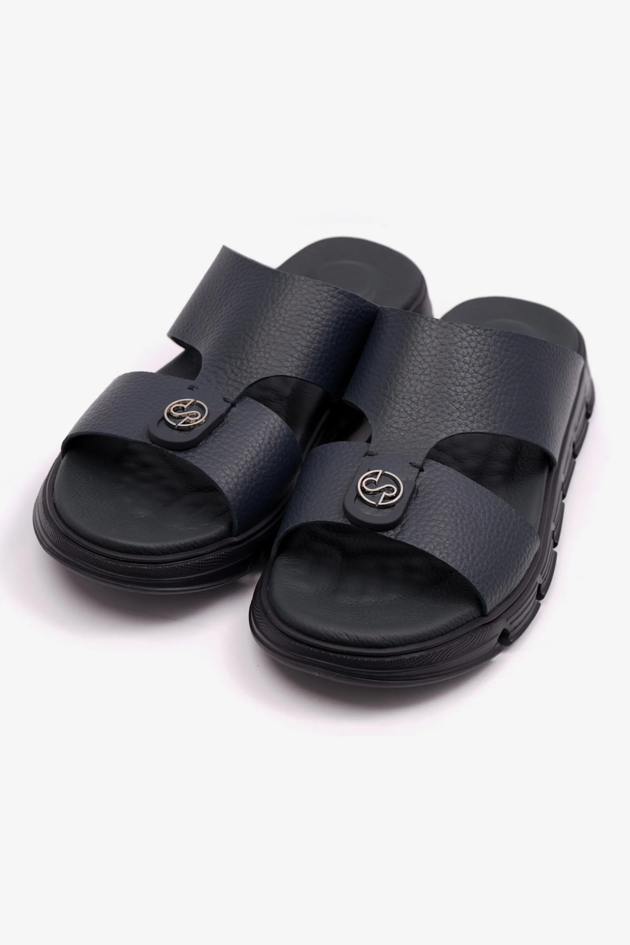 COMFORT PLUS MENS ARABIC SOFT MILLED SANDAL NAVY - Seventy7