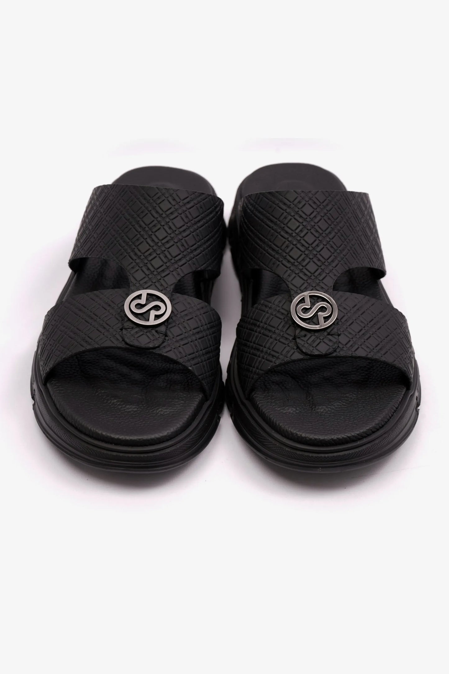 COMFORT PLUS MENS ARABIC ITALIAN OUTSOLE SANDAL BLACK - Seventy7