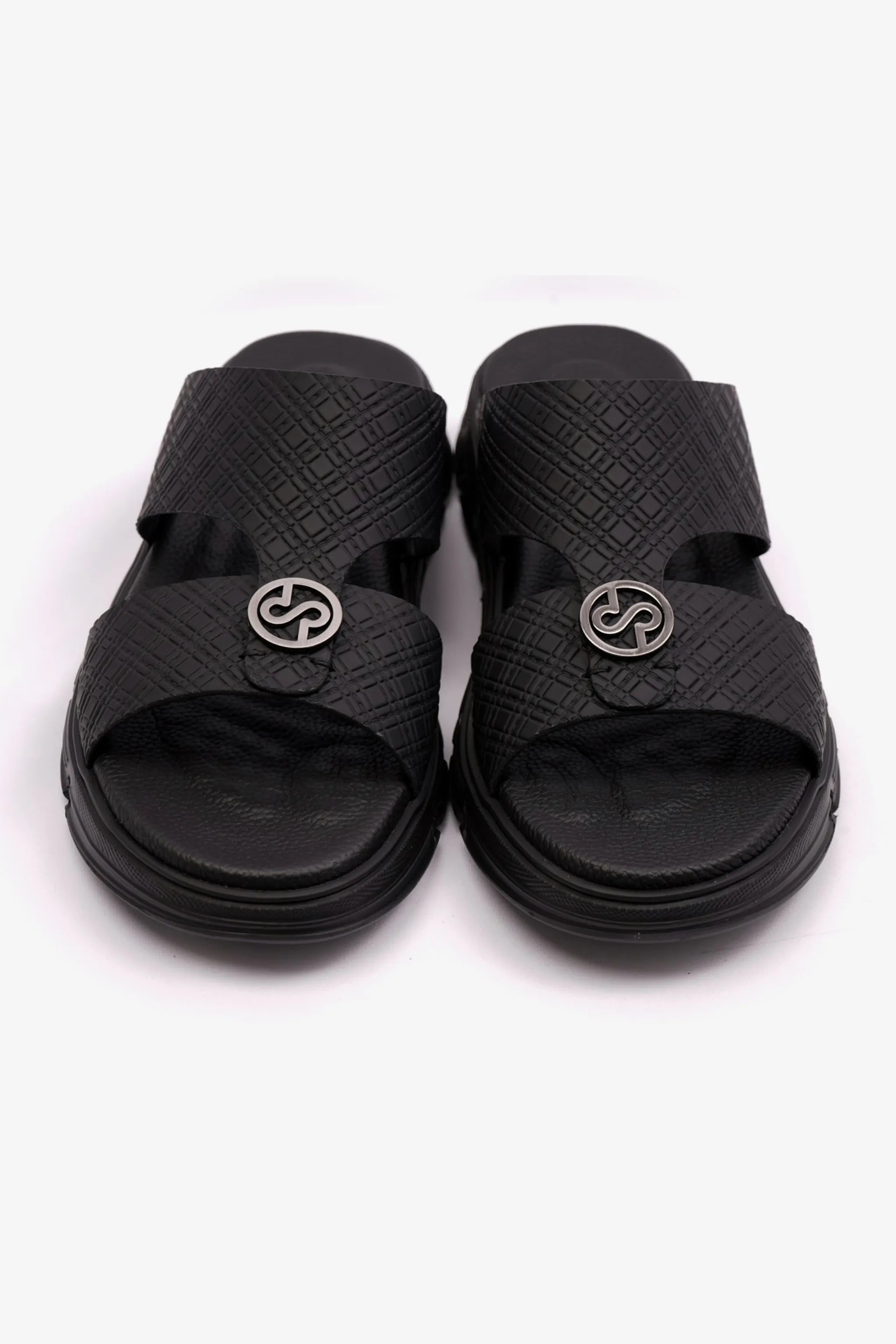 COMFORT PLUS MENS ARABIC ITALIAN OUTSOLE SANDAL BLACK - Seventy7