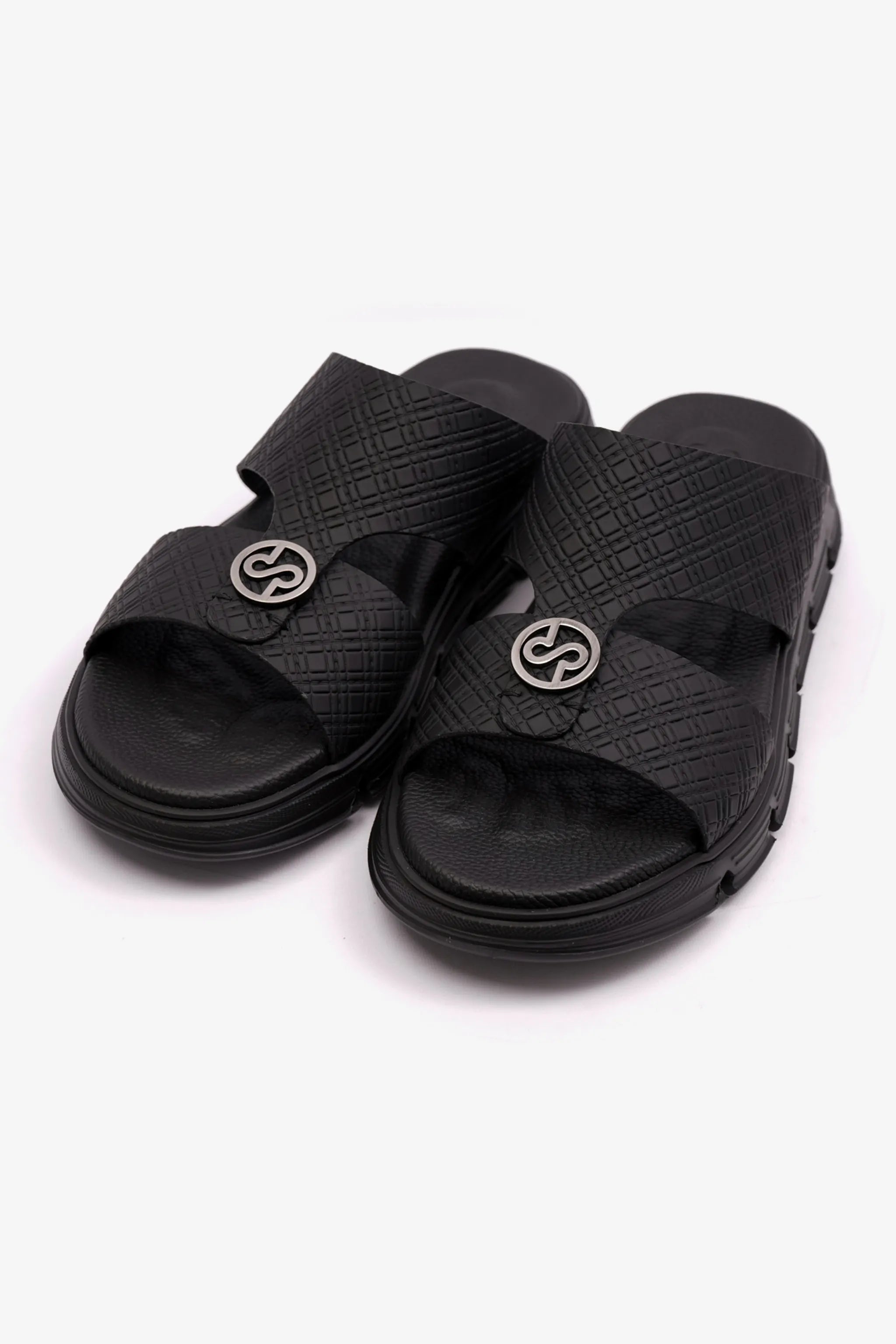 COMFORT PLUS MENS ARABIC ITALIAN OUTSOLE SANDAL BLACK - Seventy7