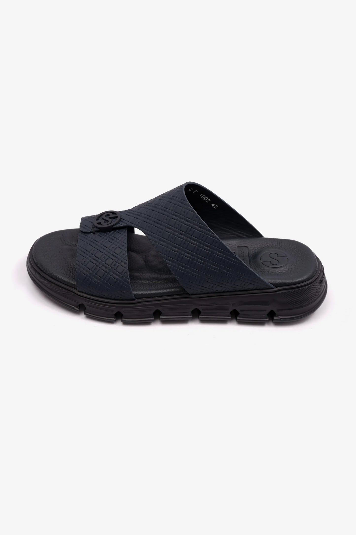 COMFORT PLUS MENS ARABIC ITALIAN OUTSOLE SANDAL NAVY - Seventy7