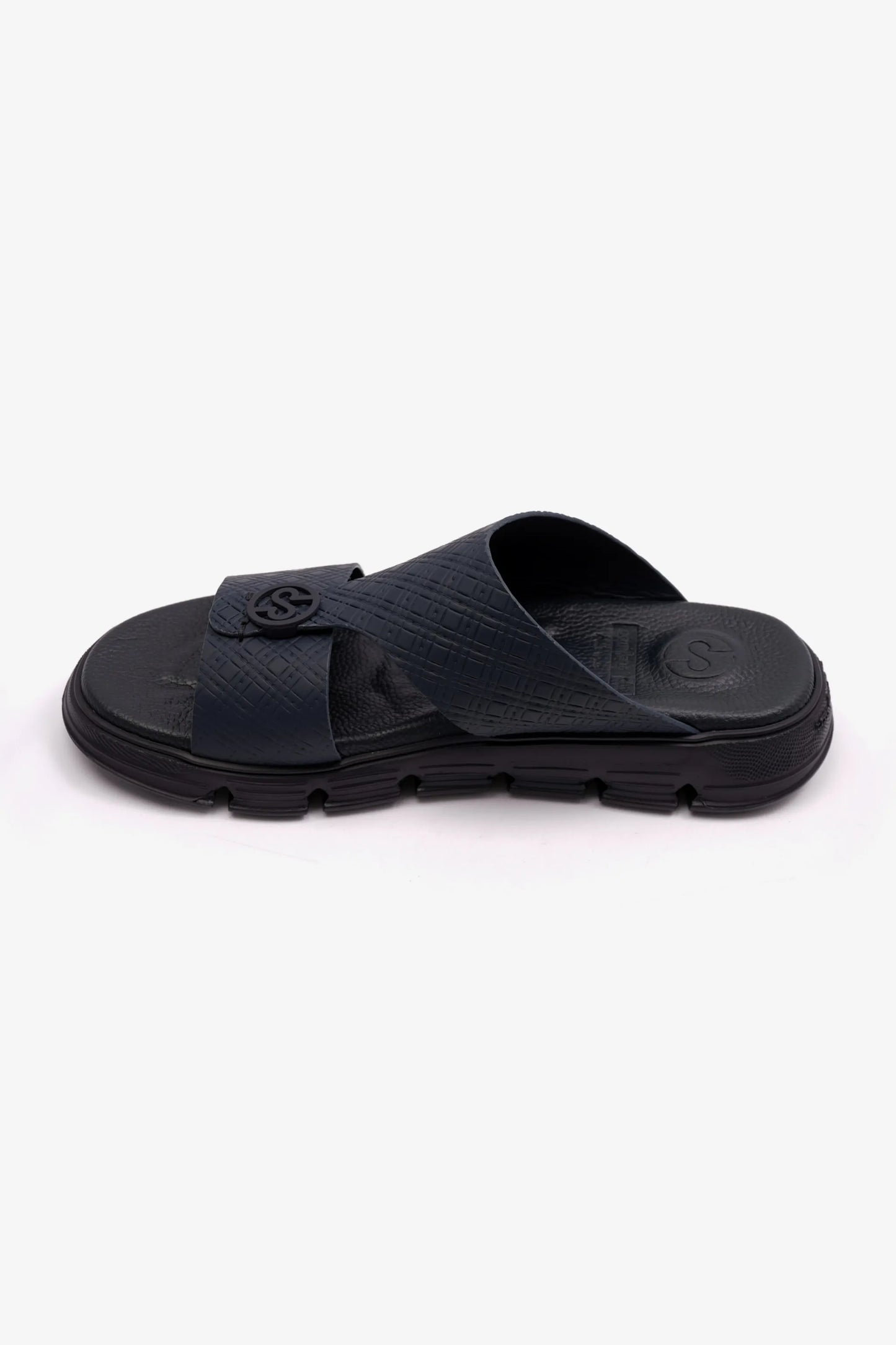 COMFORT PLUS MENS ARABIC ITALIAN OUTSOLE SANDAL NAVY - Seventy7