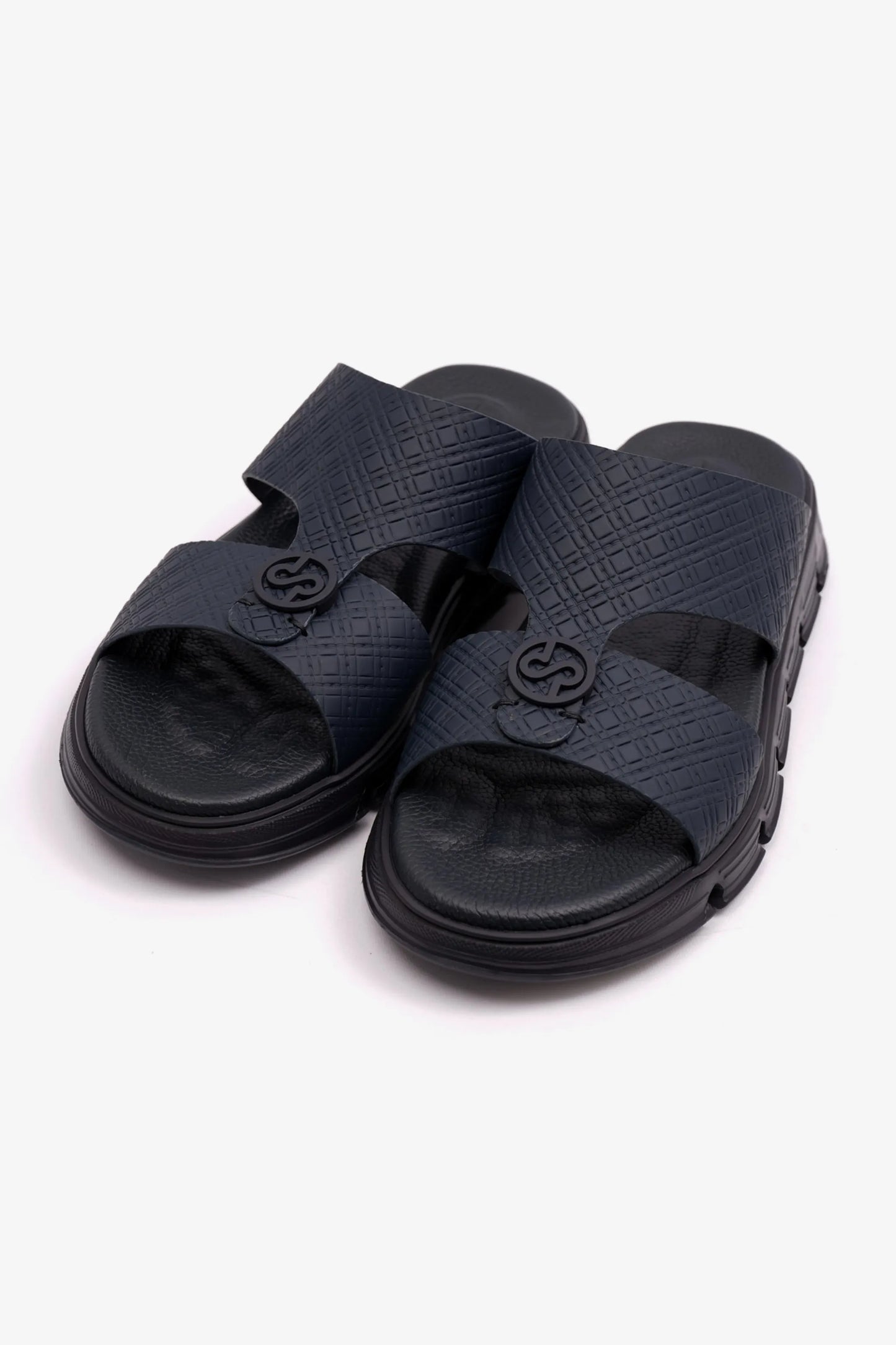 COMFORT PLUS MENS ARABIC ITALIAN OUTSOLE SANDAL NAVY - Seventy7