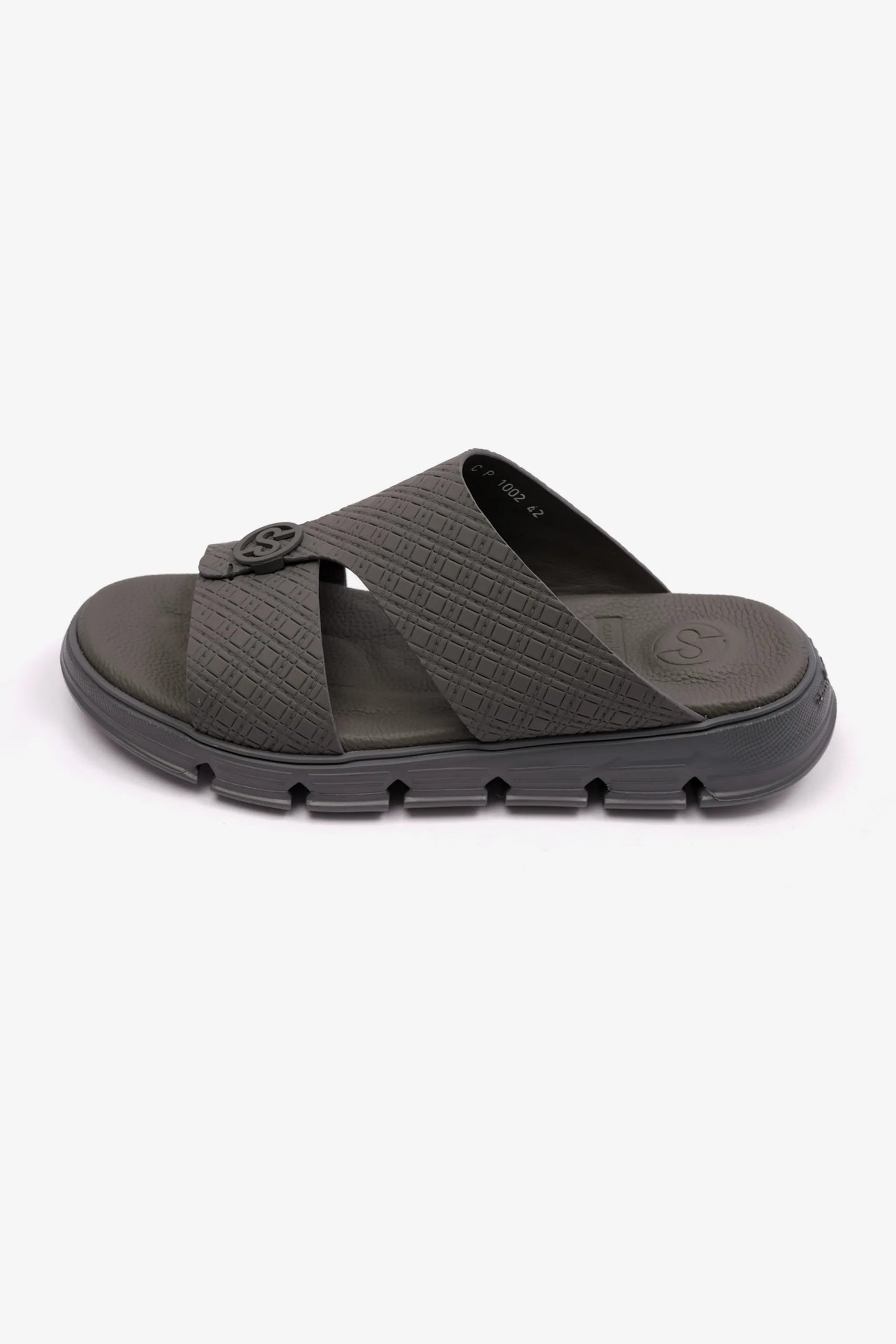 COMFORT PLUS MENS ARABIC ITALIAN OUTSOLE SANDAL GREY - Seventy7