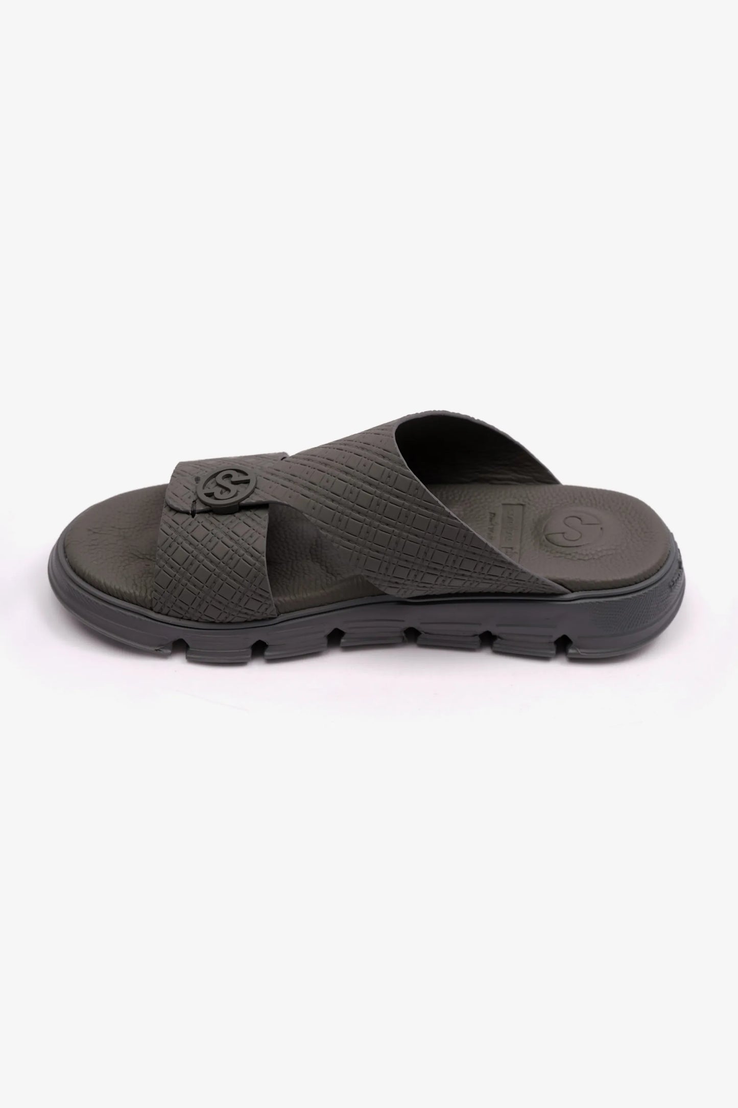 COMFORT PLUS MENS ARABIC ITALIAN OUTSOLE SANDAL GREY - Seventy7