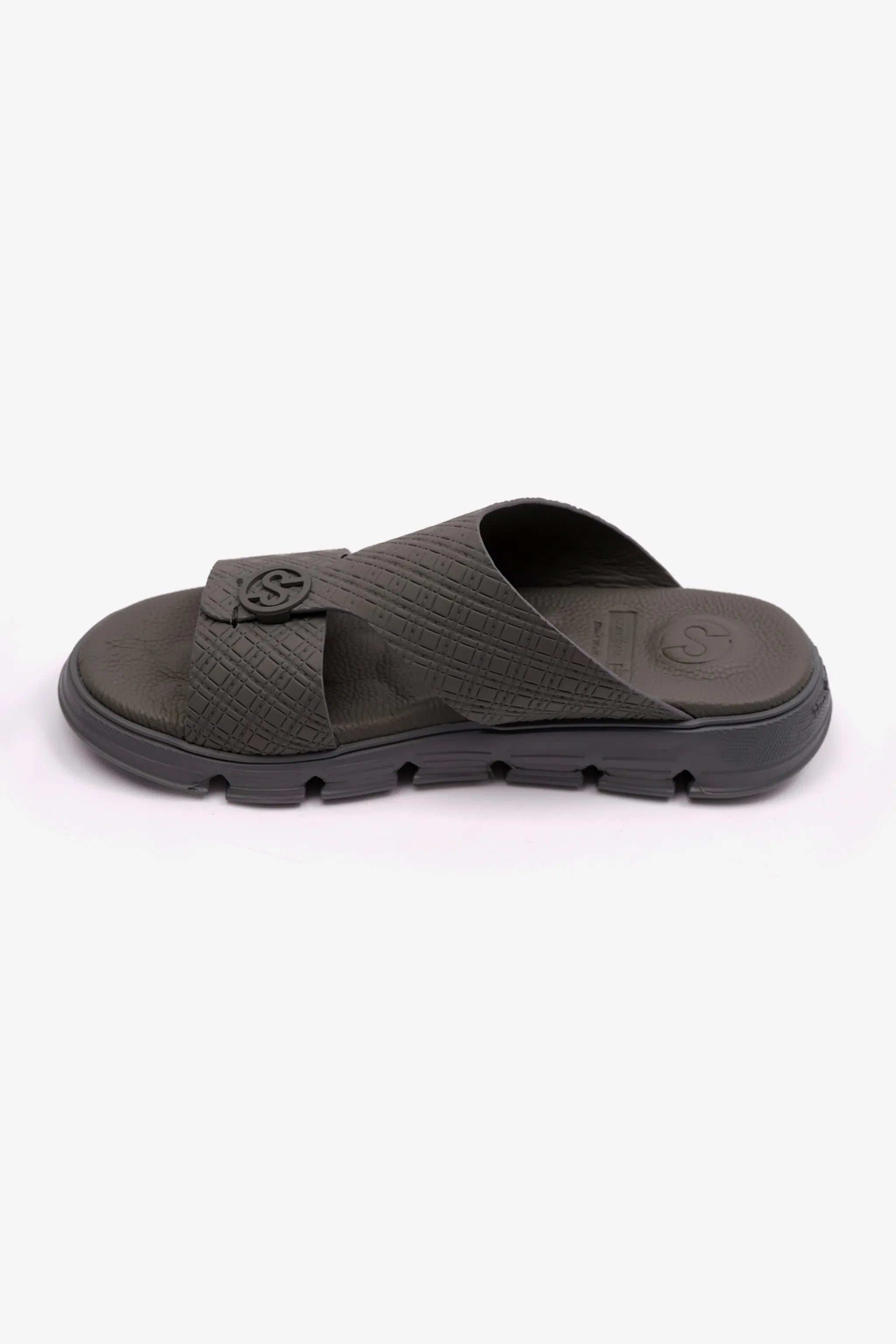 COMFORT PLUS MENS ARABIC ITALIAN OUTSOLE SANDAL GREY - Seventy7