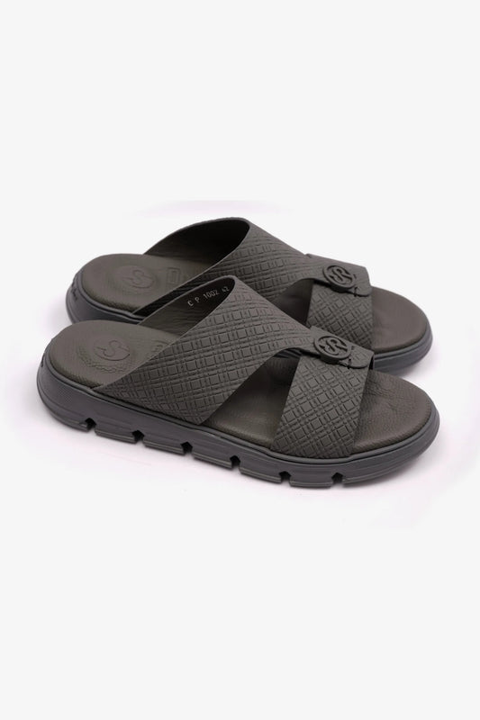 COMFORT PLUS MENS ARABIC ITALIAN OUTSOLE SANDAL GREY - Seventy7