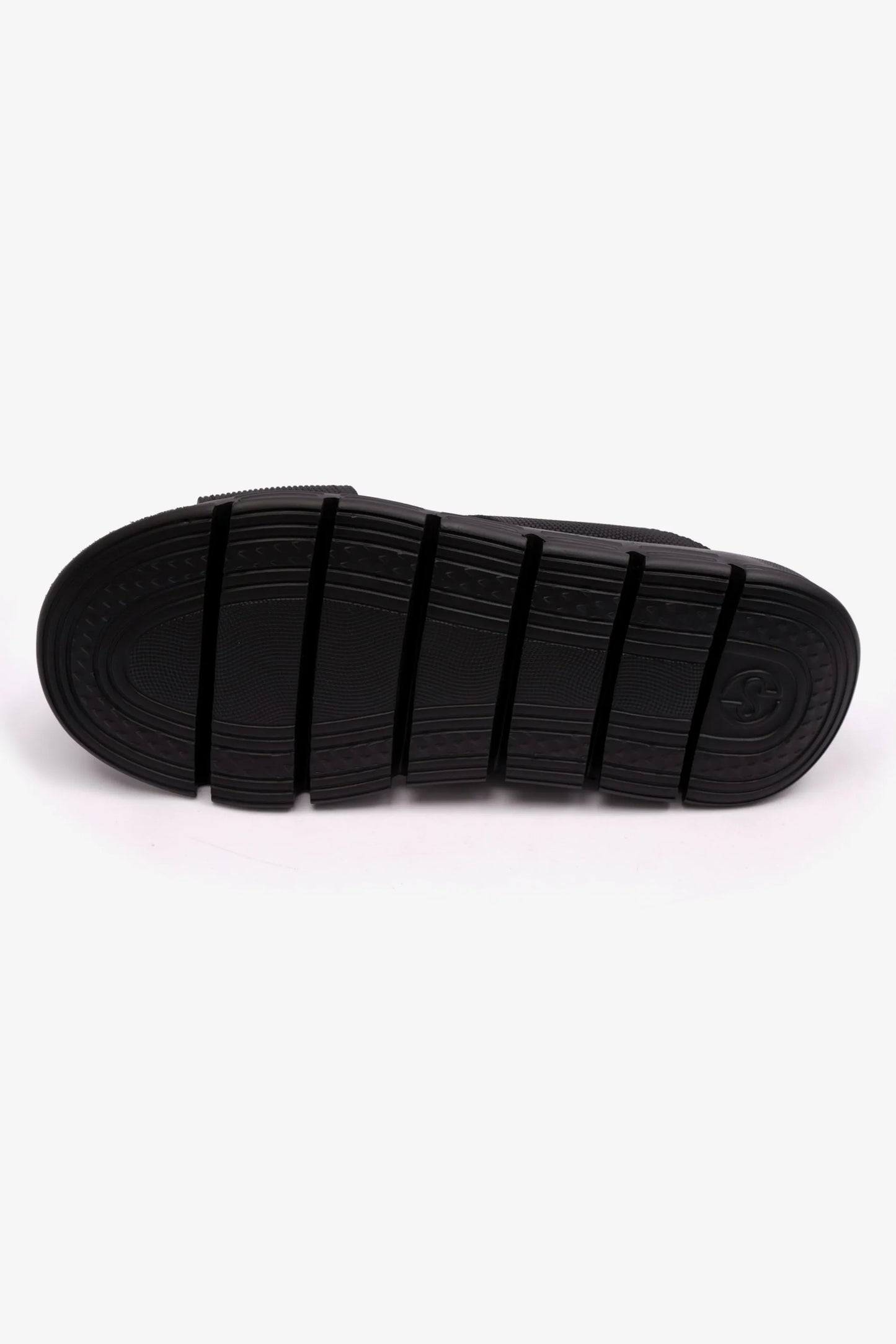 COMFORT PLUS EMBOSSED LEATHER MENS SANDALS WITH ITALIAN OUTSOLE BLACK - Seventy7