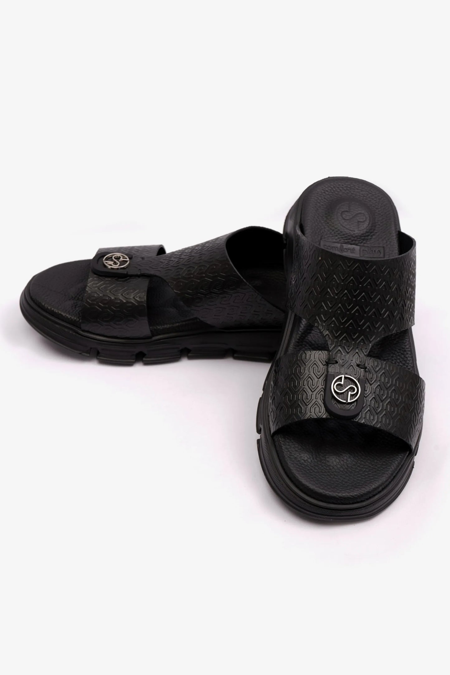 ITALIAN OUTSOLE MENS ARABIC COMFORT PLUS SANDALS BLACK - Seventy7