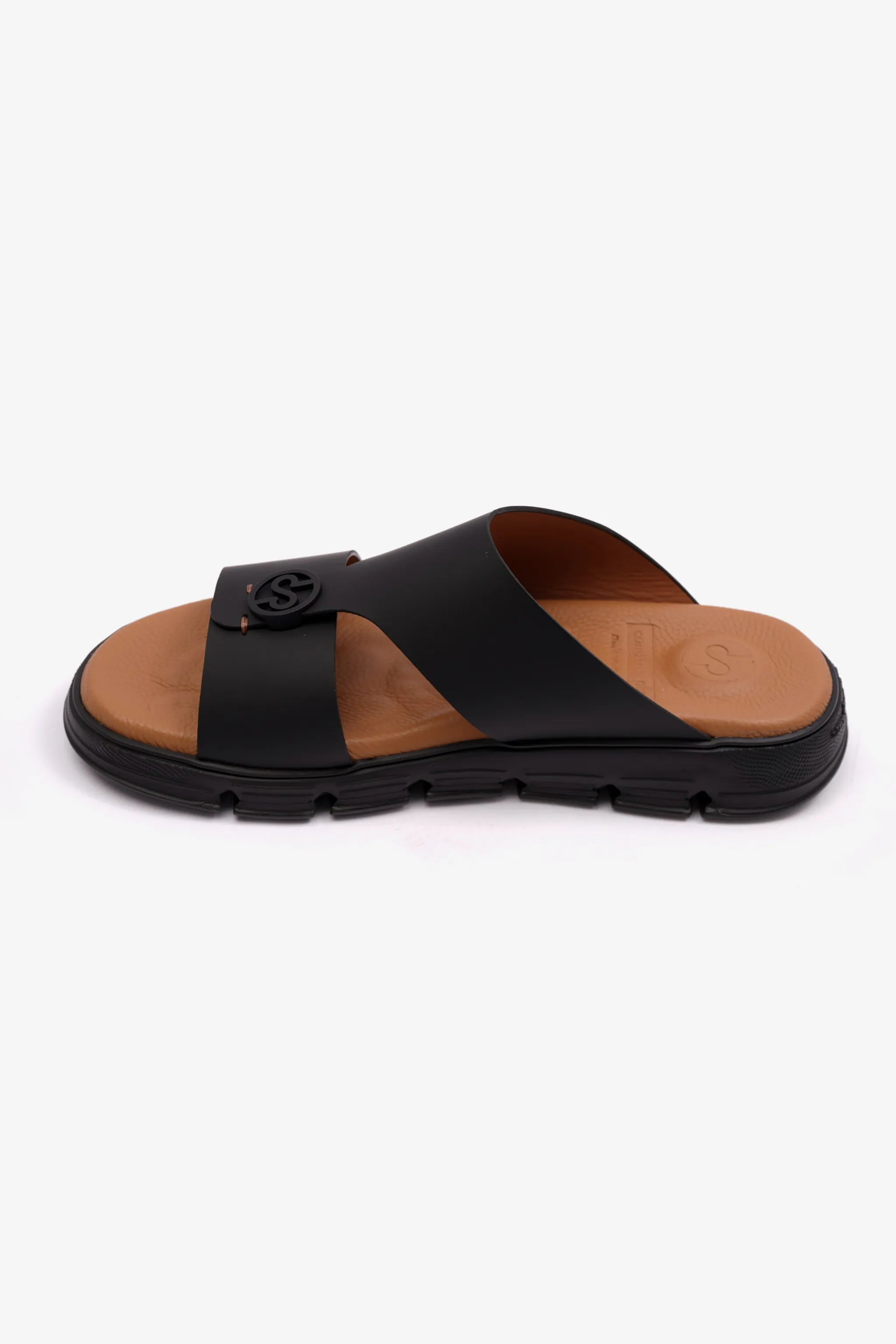 COMFORT PLUS MATTE MENS ARABIC SANDALS BLACK - Seventy7