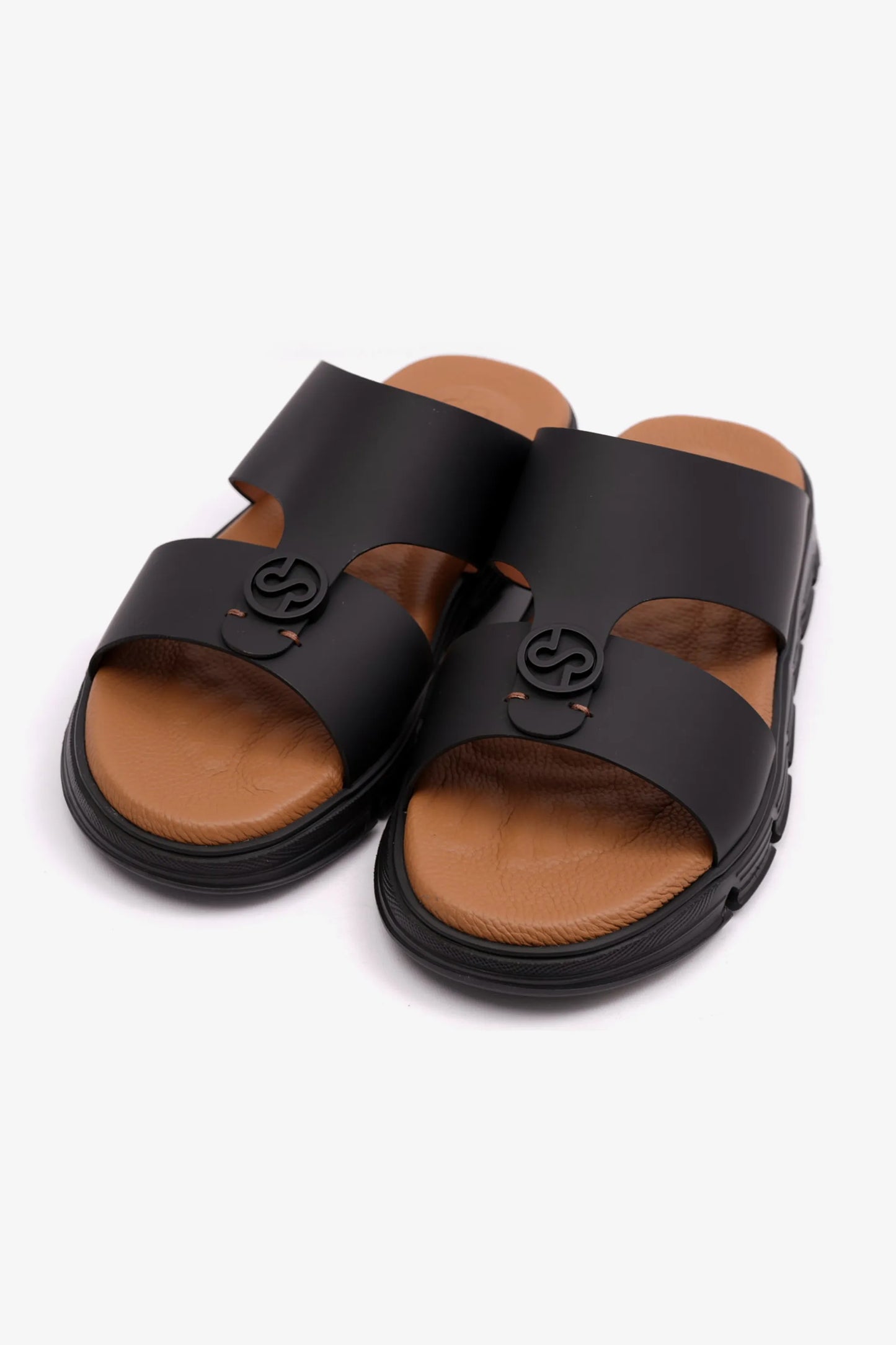 COMFORT PLUS MATTE MENS ARABIC SANDALS BLACK - Seventy7