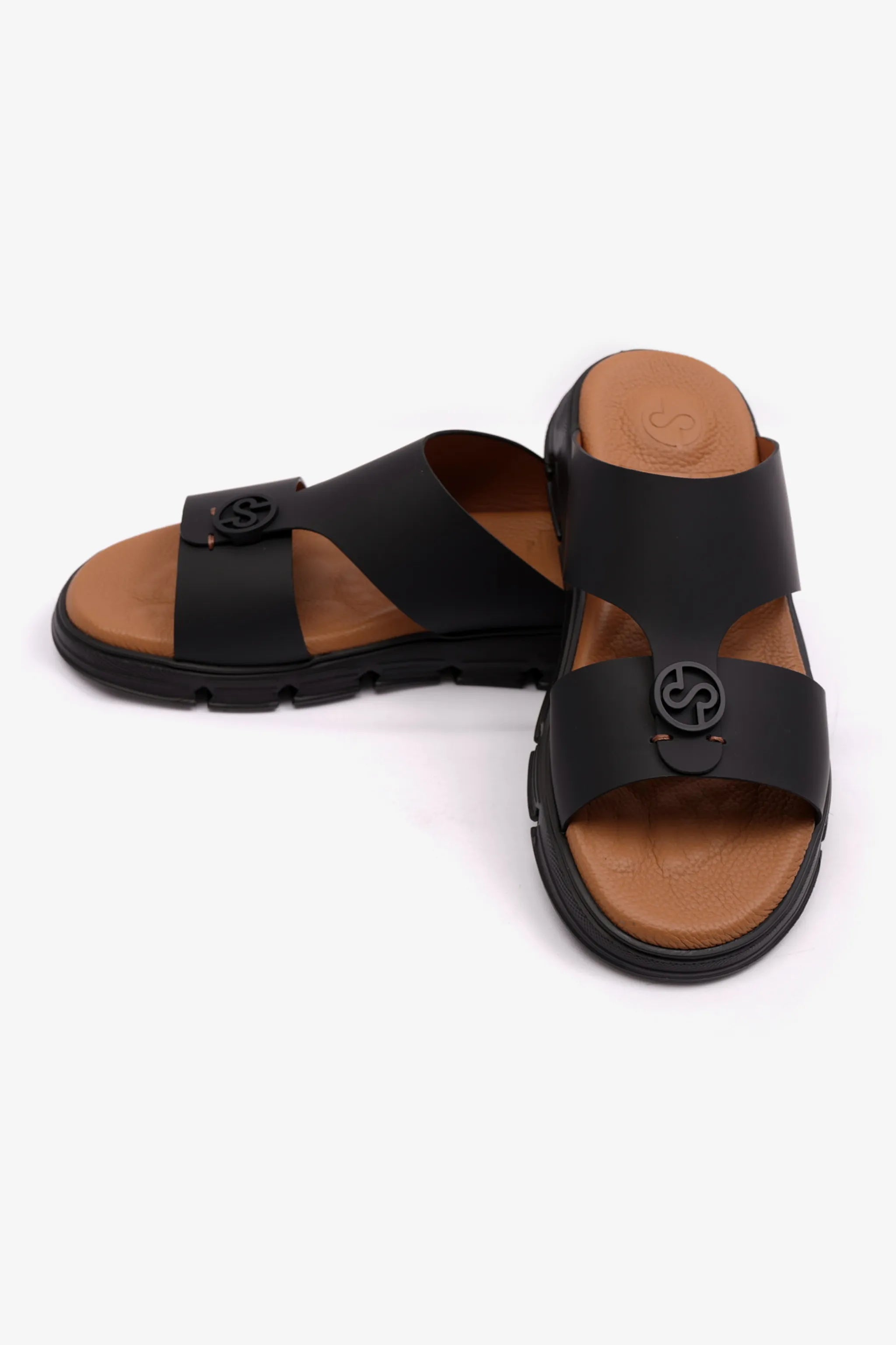 COMFORT PLUS MATTE MENS ARABIC SANDALS BLACK - Seventy7