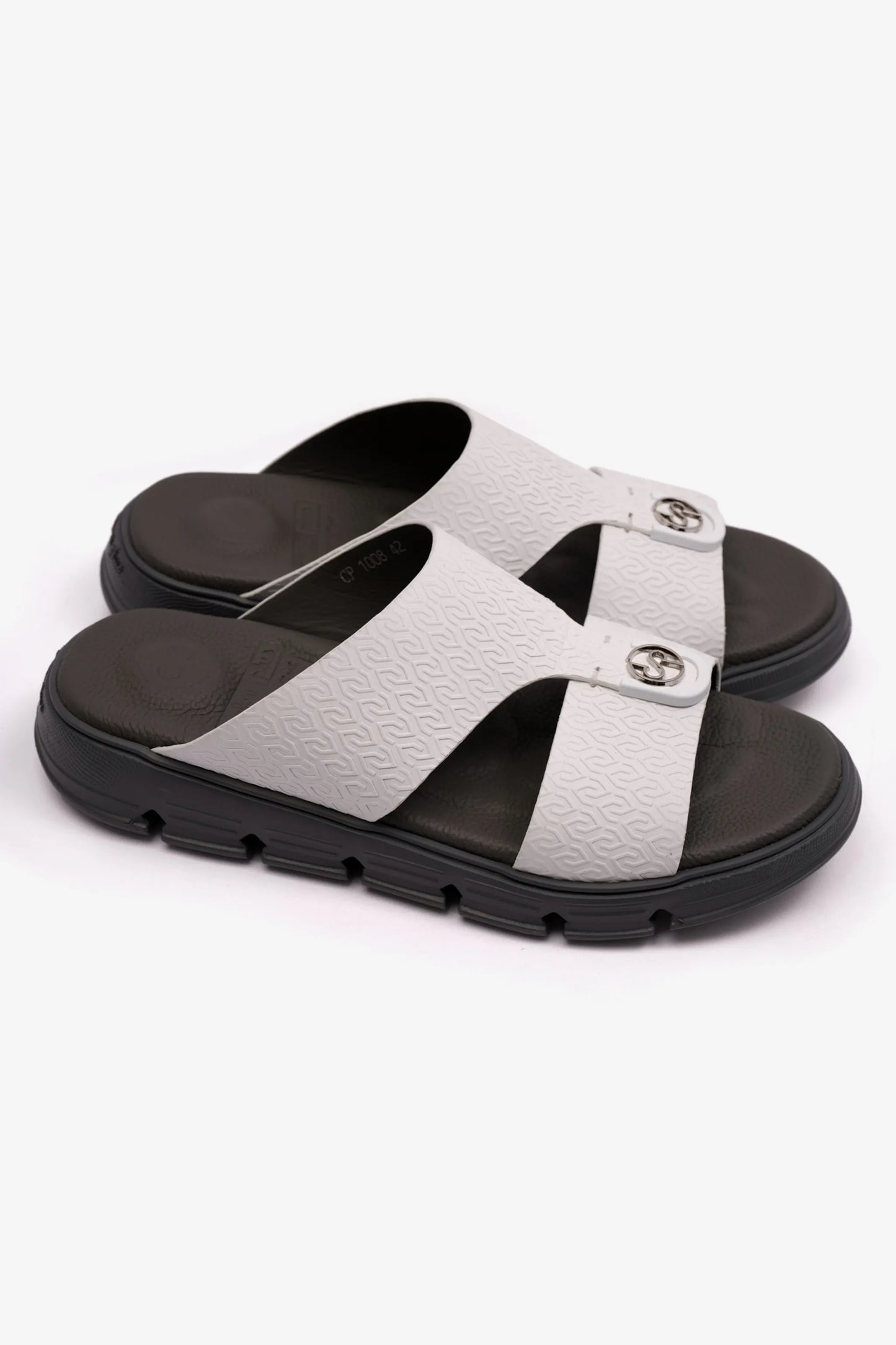 ITALIAN OUTSOLE MENS ARABIC COMFORT PLUS SANDALS WHITE - Seventy7