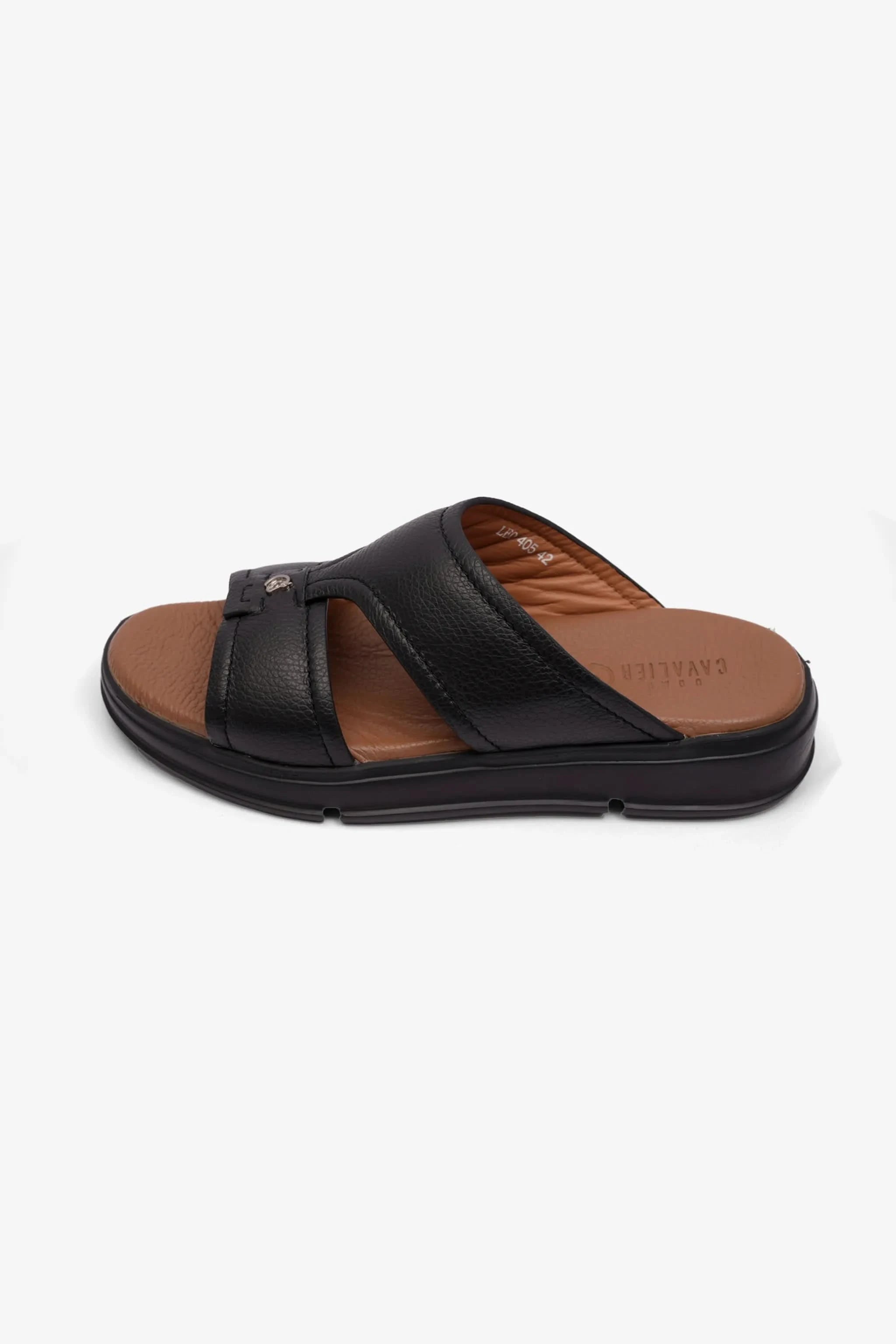 MENS ARABIC UOMO CAVALIER SANDALS LEO BLACK - Seventy7